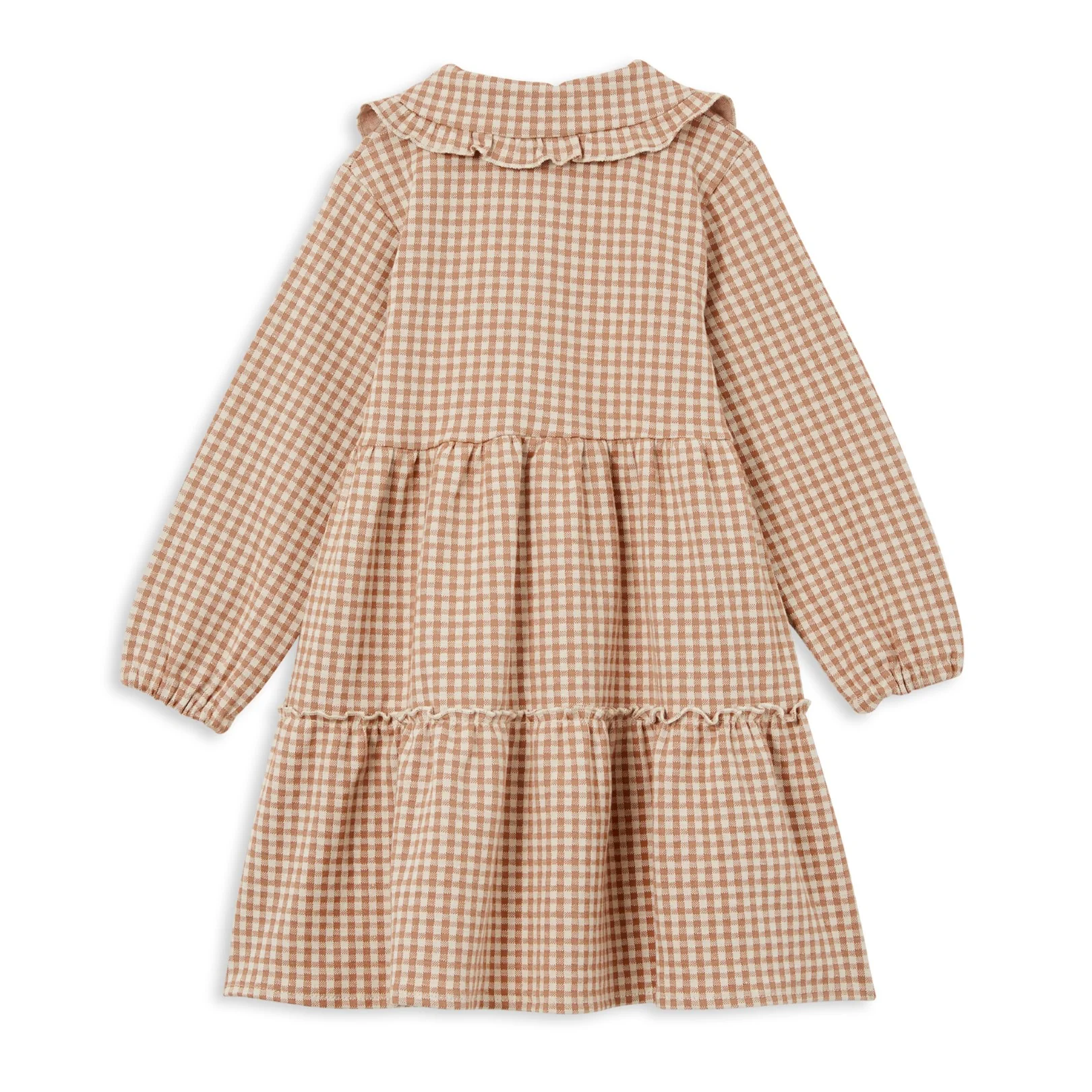 Tiered Collared Dress - Check - Image 2