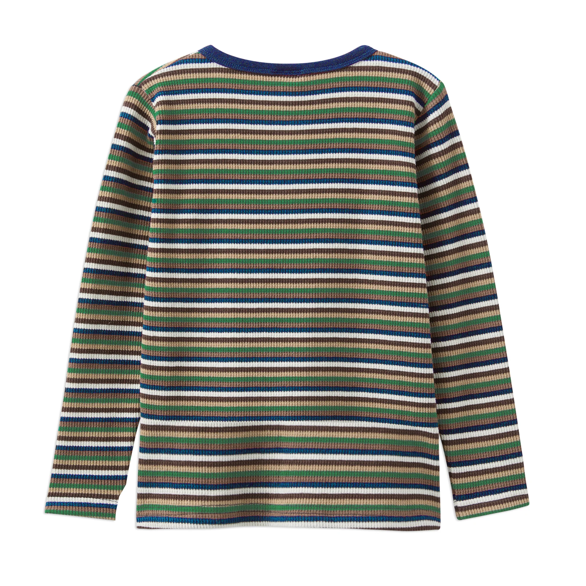 Milky Waffle Stripe Henley - Image 2