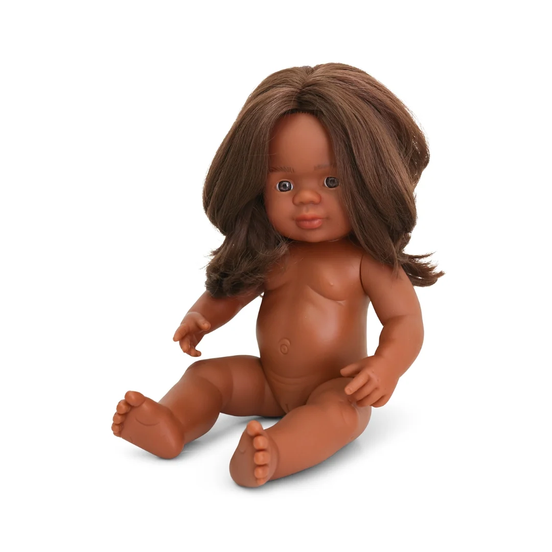 Miniland Anatomically Correct Baby Doll Aboriginal Girl, 38 cm - Image 3