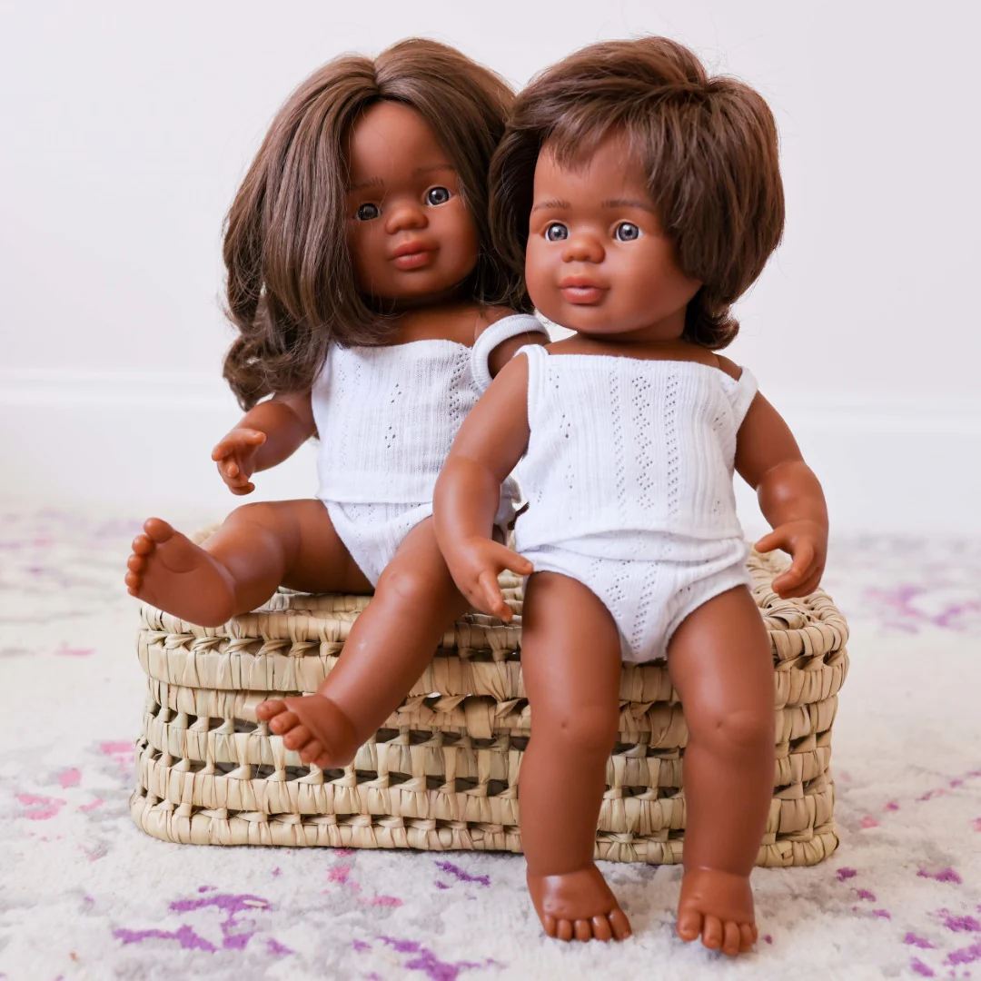 Miniland Anatomically Correct Baby Doll Aboriginal Girl, 38 cm - Image 5