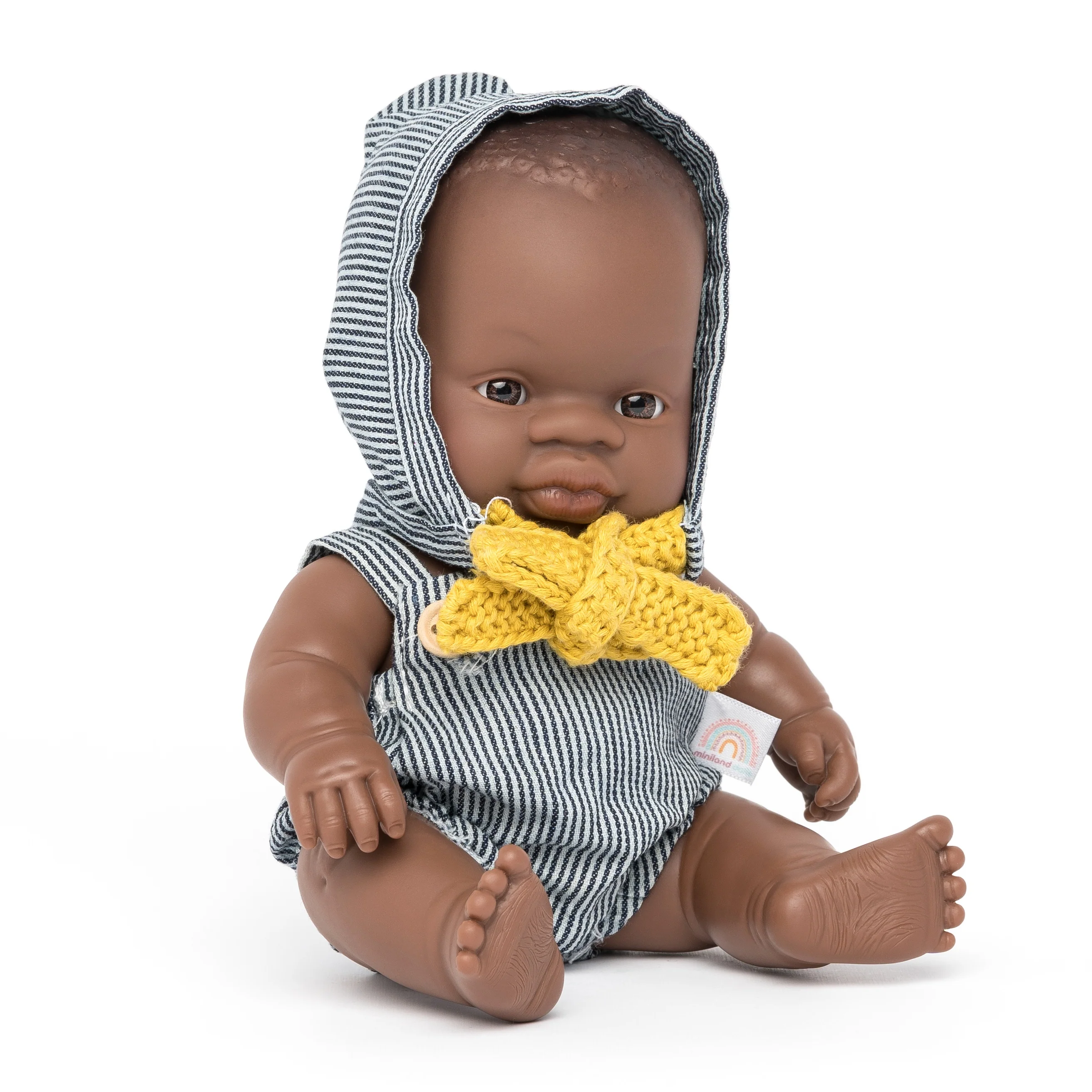 Miniland Dressed Up African Baby Doll Boy 21 cm