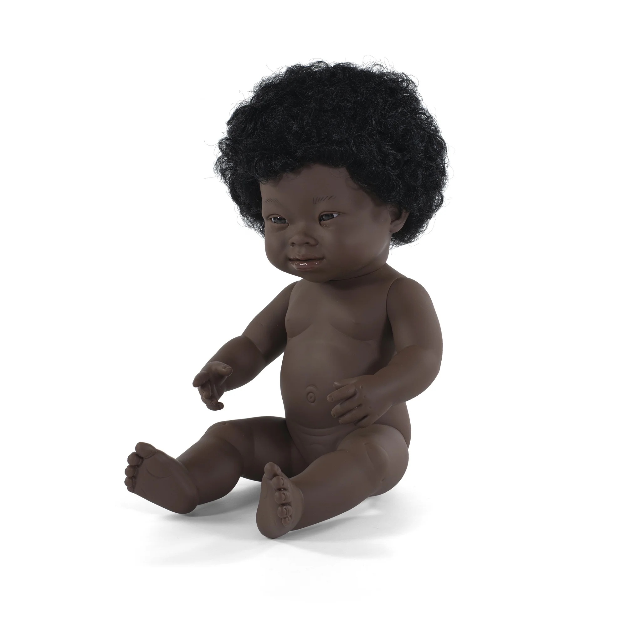 Miniland Anatomically Correct Baby Doll African Down Syndrome Girl, 38 cm - Image 2