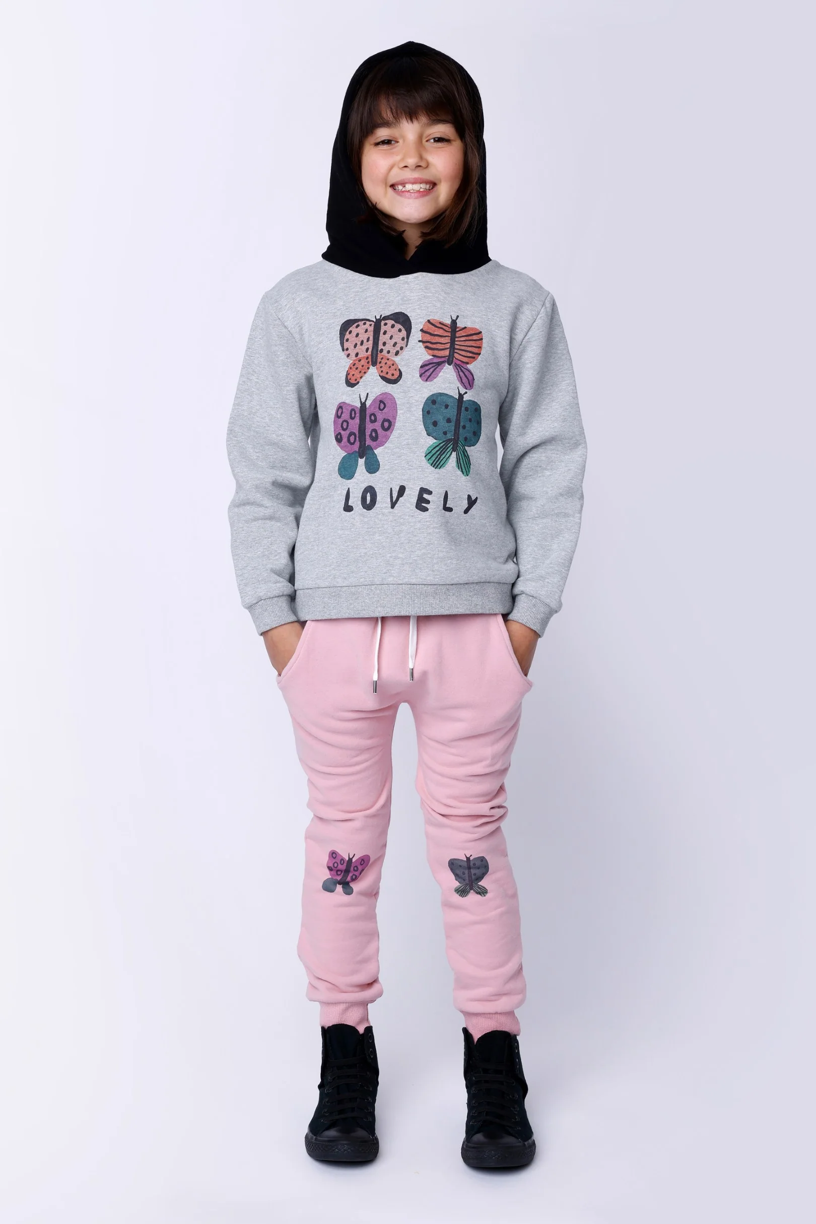 Butterfly Knee Furry Trackies - Ballet - Image 3