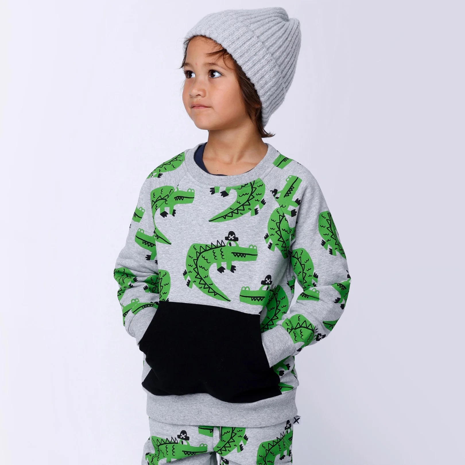 Captain Croc Furry Crew - Grey Marle - Image 2