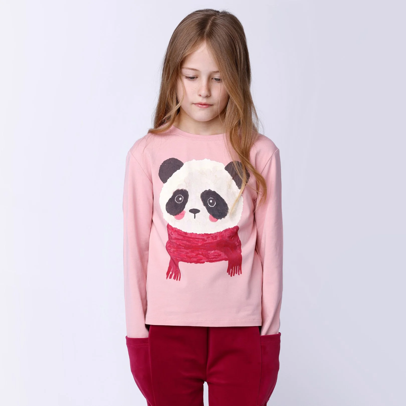 Cosy Panda Tee - Peach - Image 2