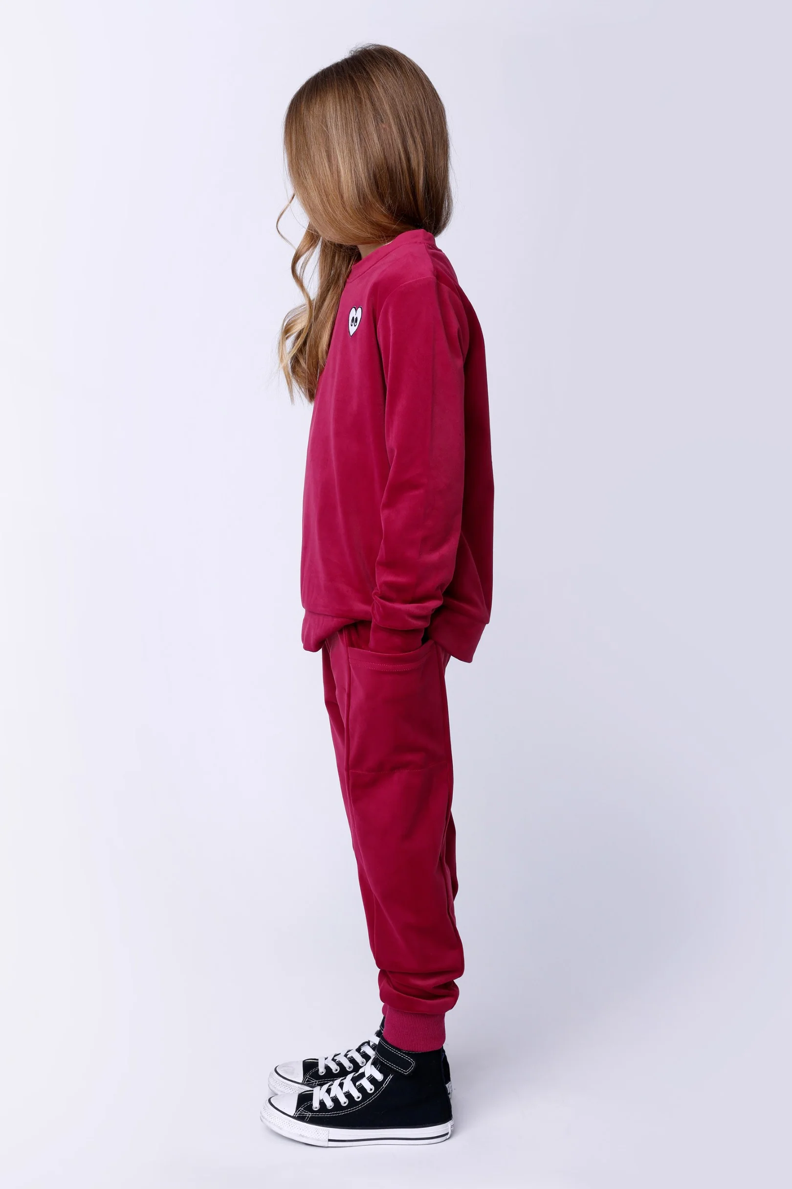 Custom Velvet Trackies - Crimson - Image 3