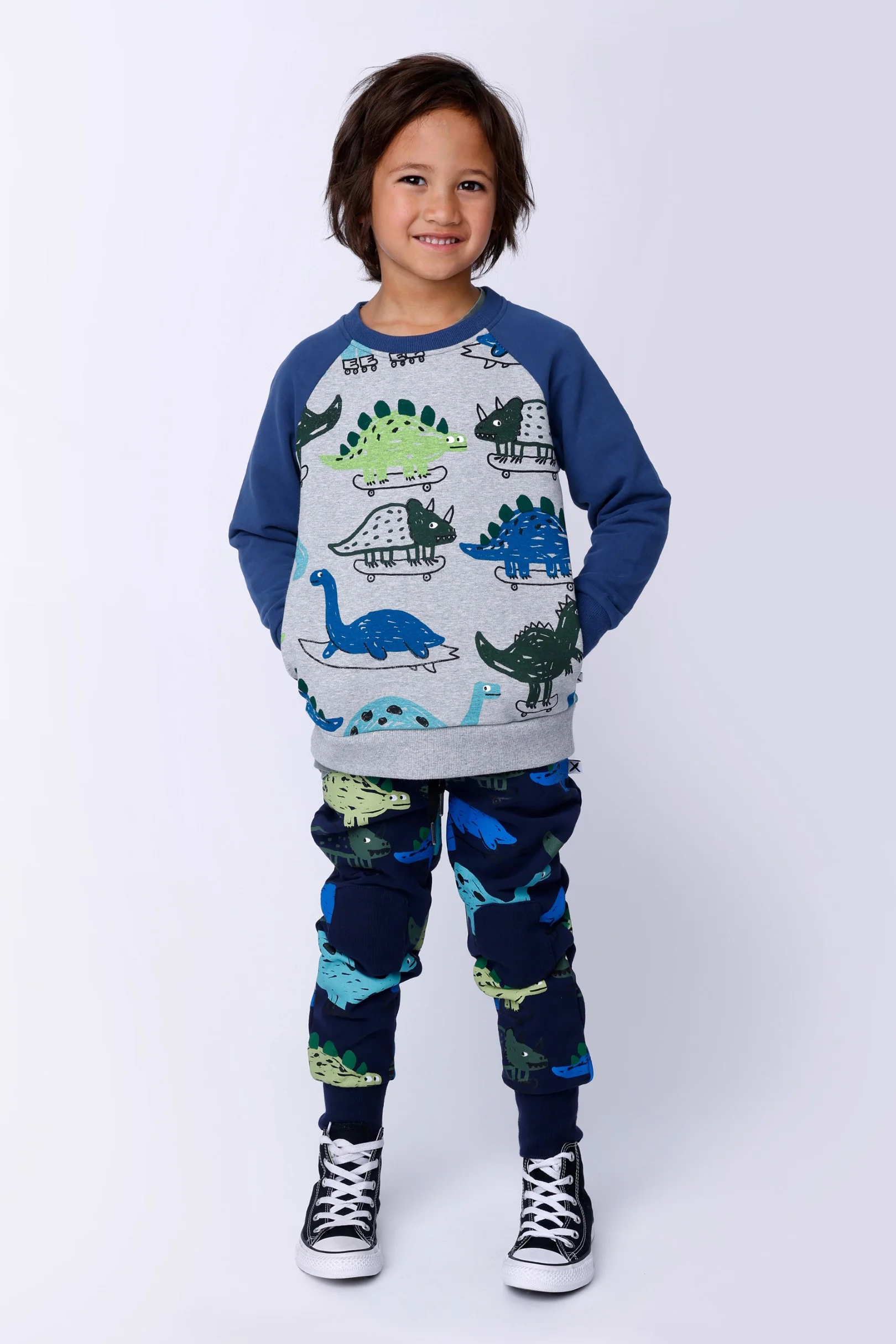 Dino Rollers Furry Trackies - Dark Blue - Image 4