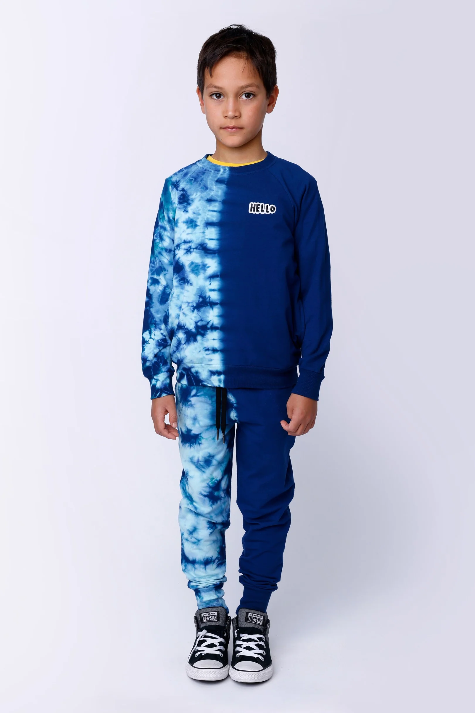Duo Tie Dye Trackies - Navy - Image 2