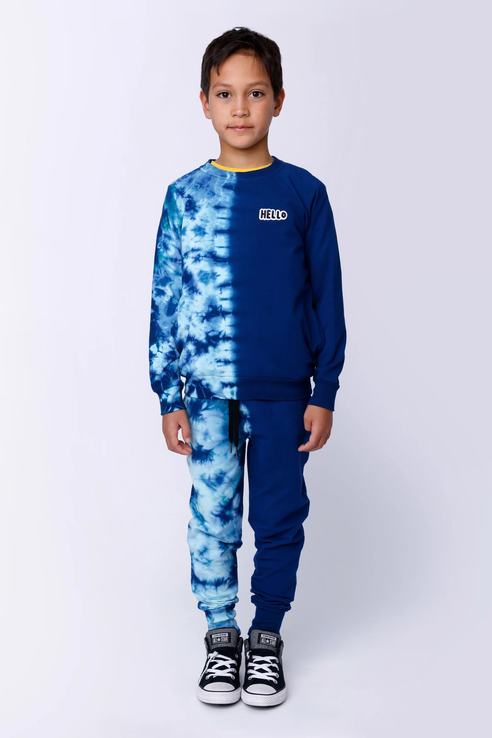 Duo Tie Dye Trackies - Navy - Image 3