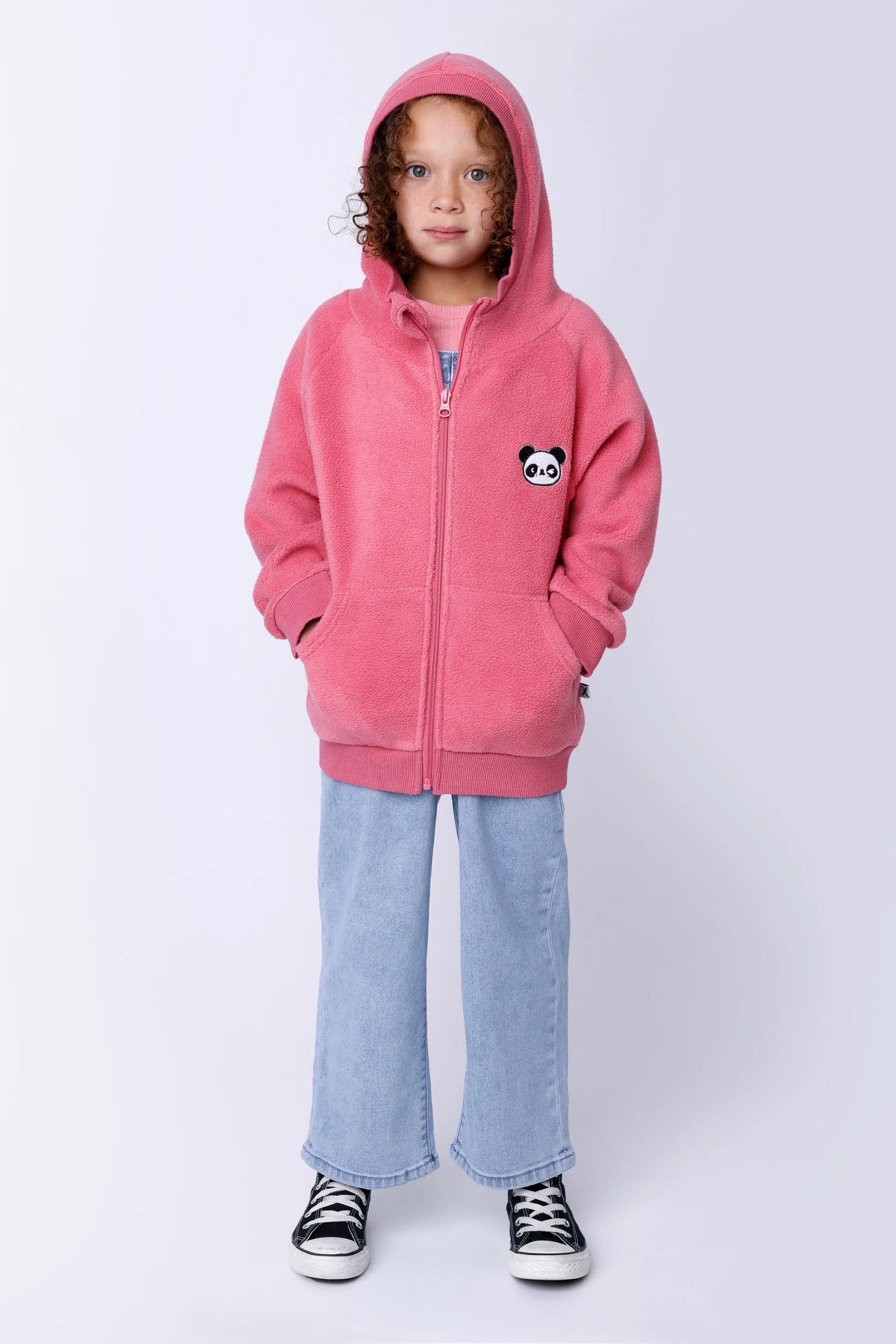Minti Happy Heart Denim Overalls - Blue Denim - Image 3