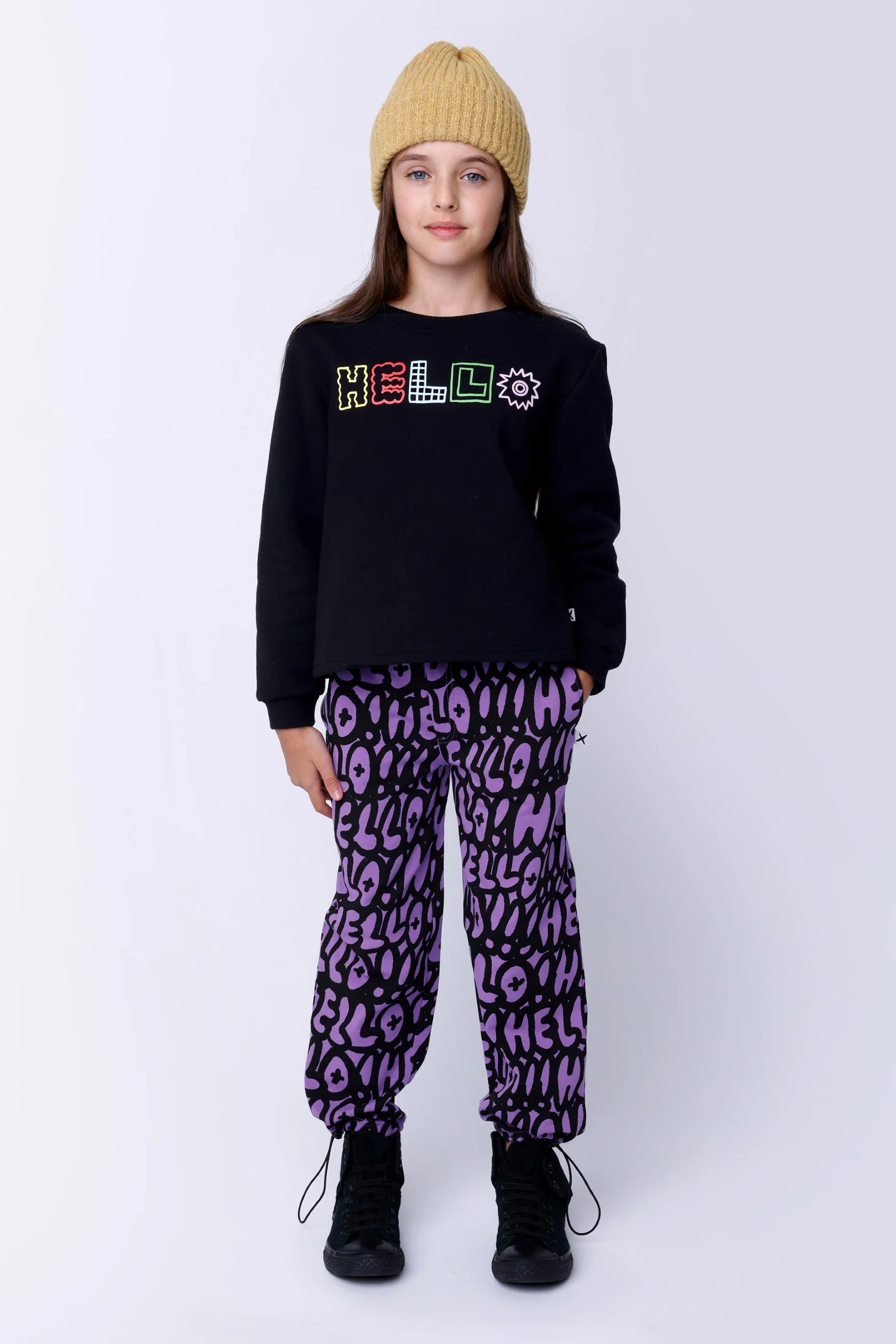 Hello Hello Trackies - Purple - Image 4