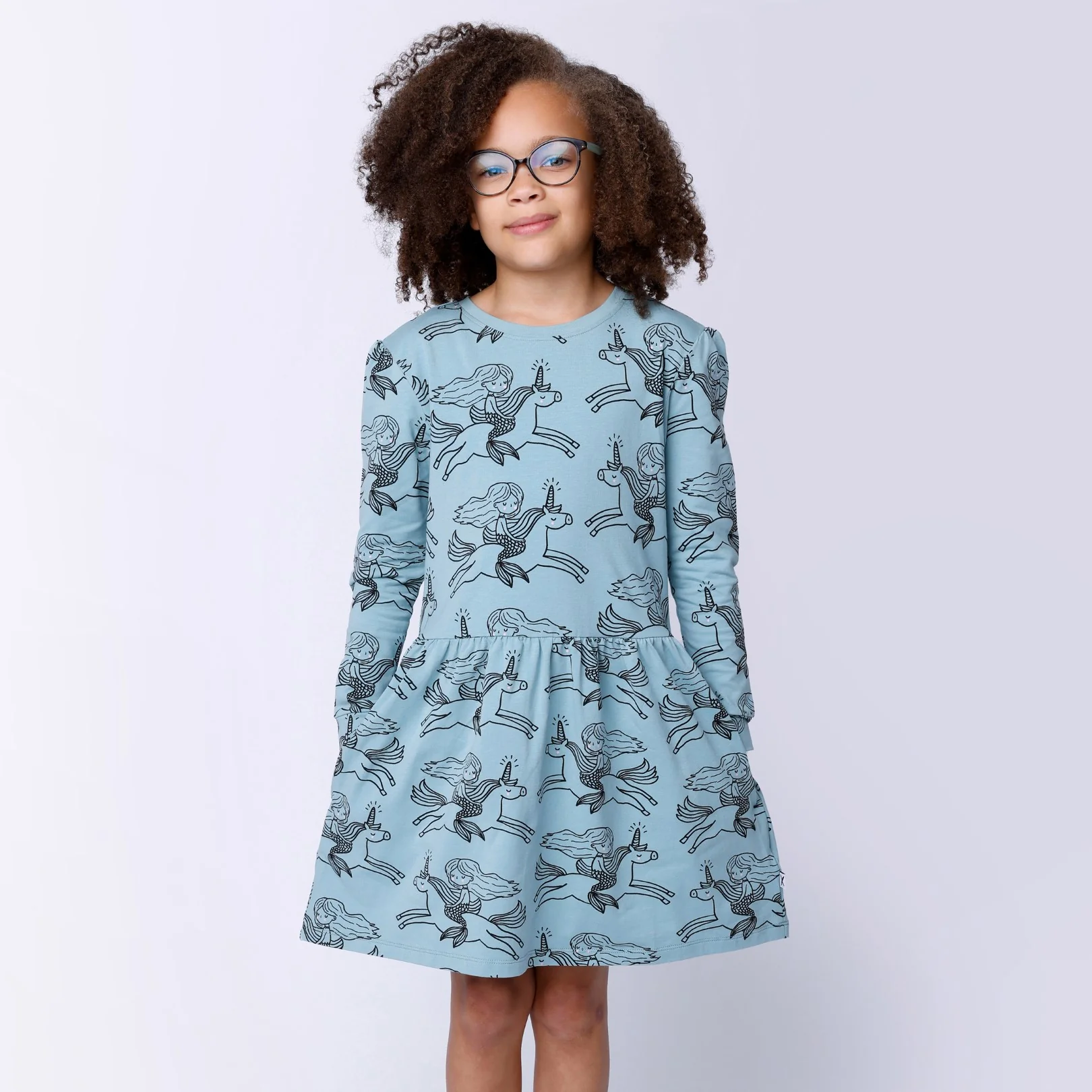 Mermaid And Unicorn Dress - Emerald - Image 2