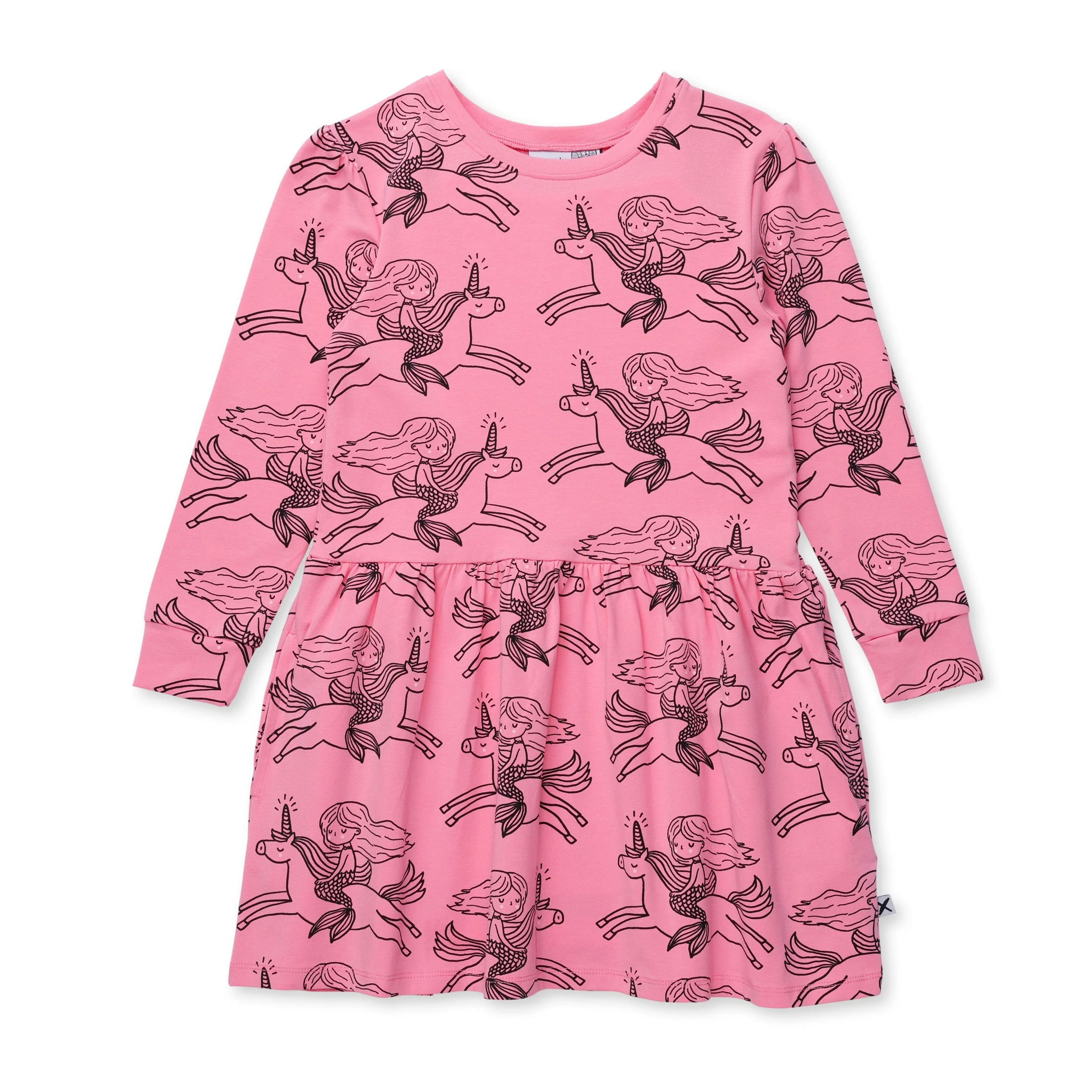 Mermaid And Unicorn Dress - Pink