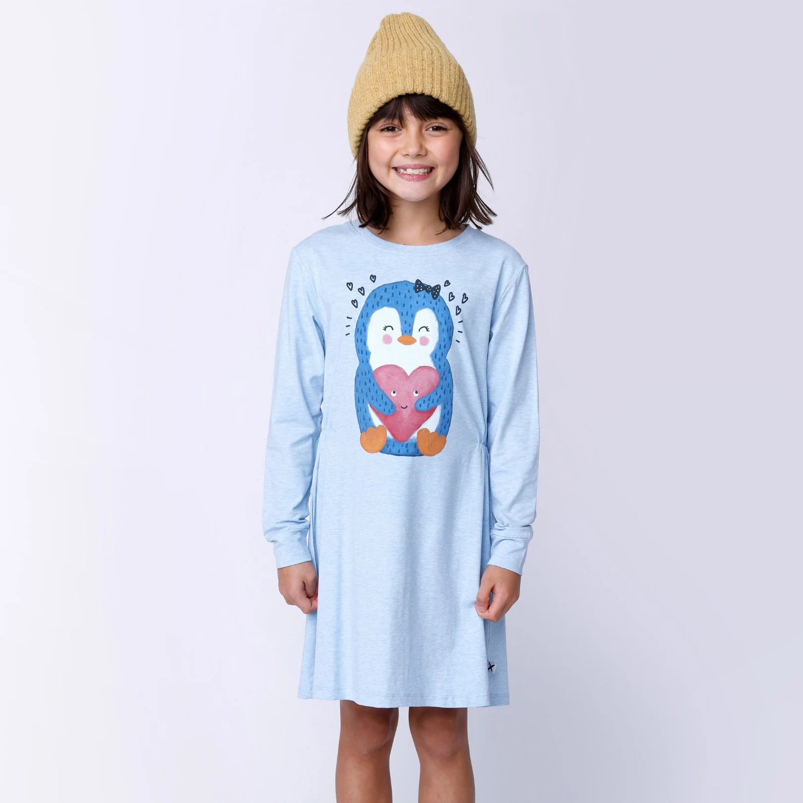 Penguin Love Dress - Cornflower Marle - Image 2
