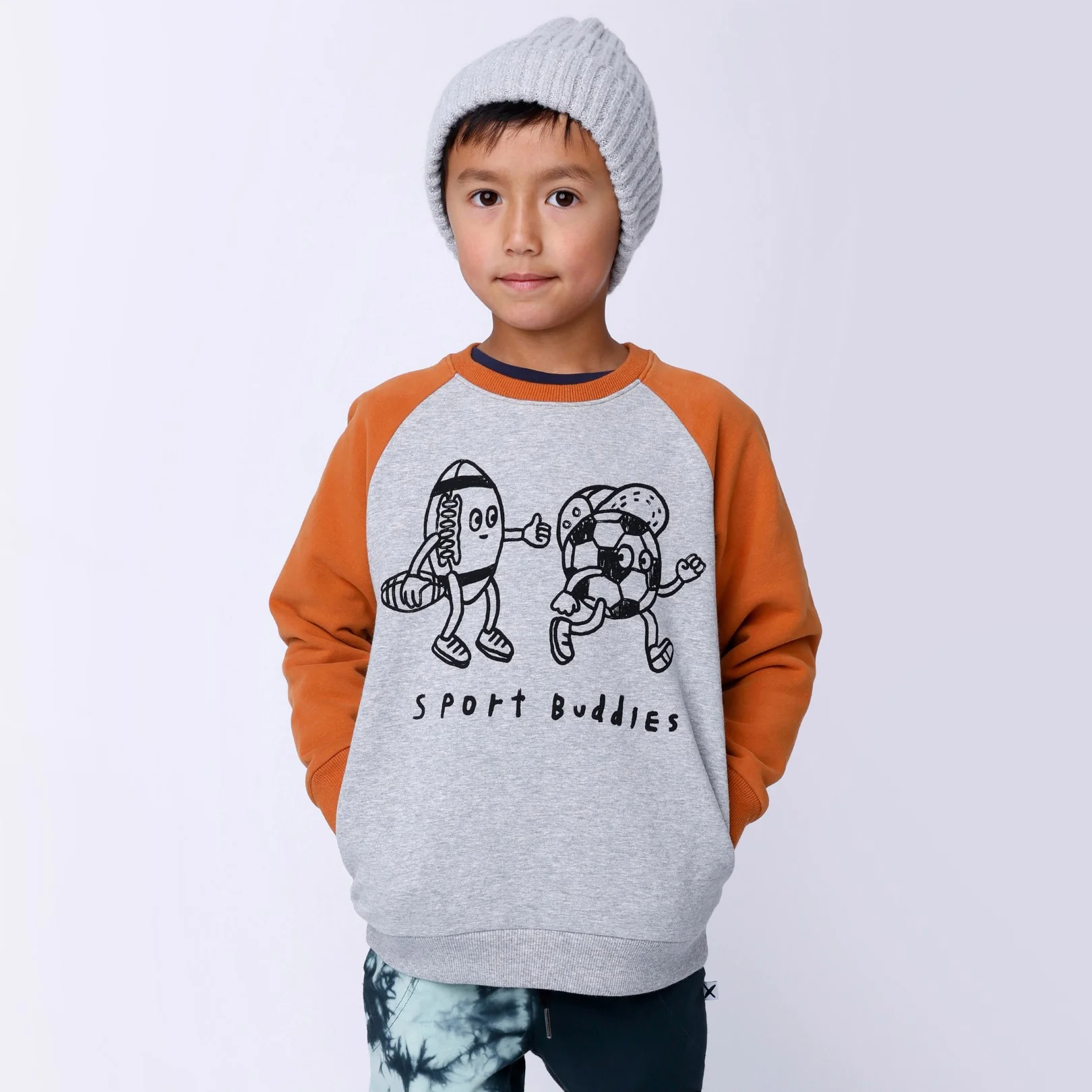 Sport Buddies Furry Crew - Grey Marle/Rust - Image 3