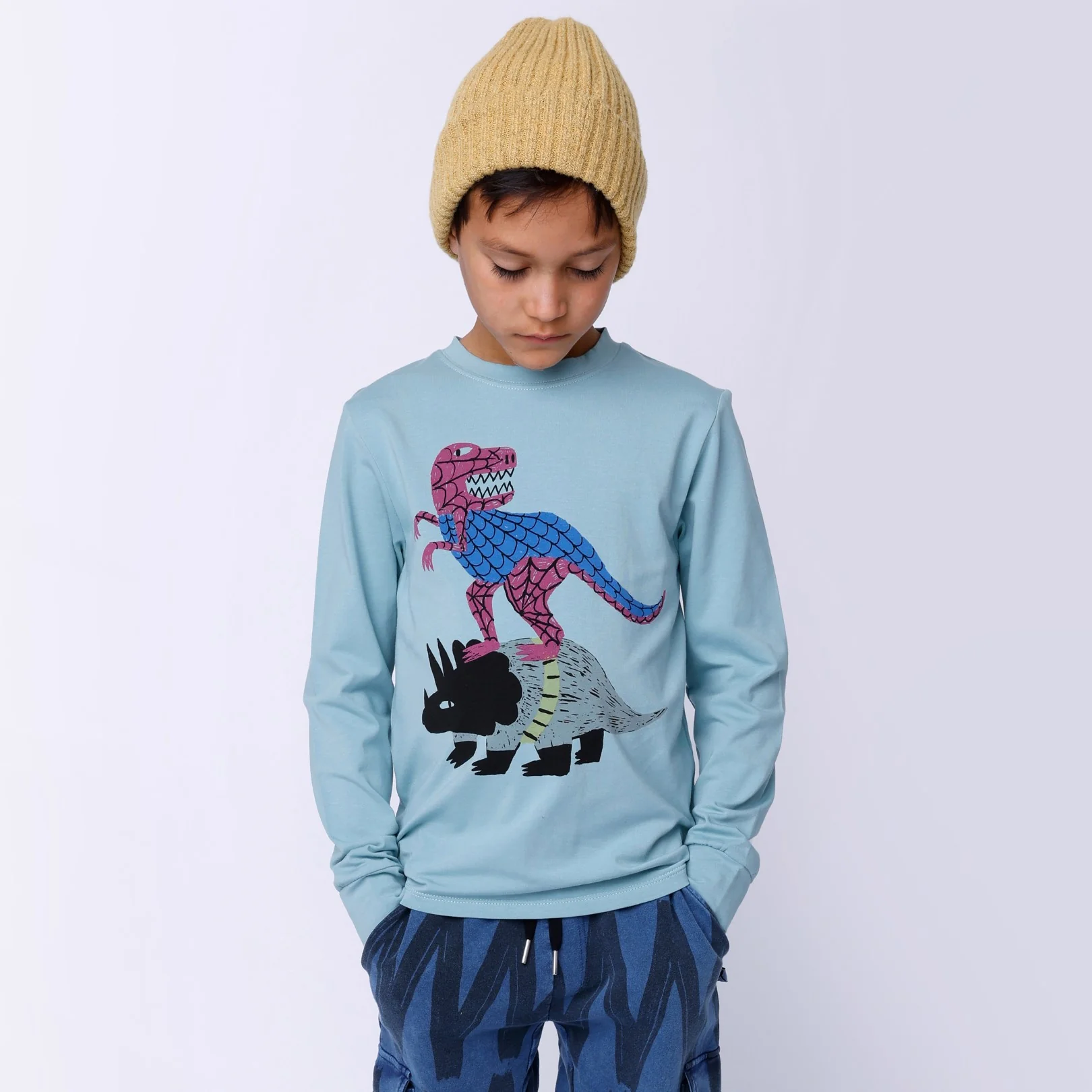 Super Dinos Tee - Sage - Image 2