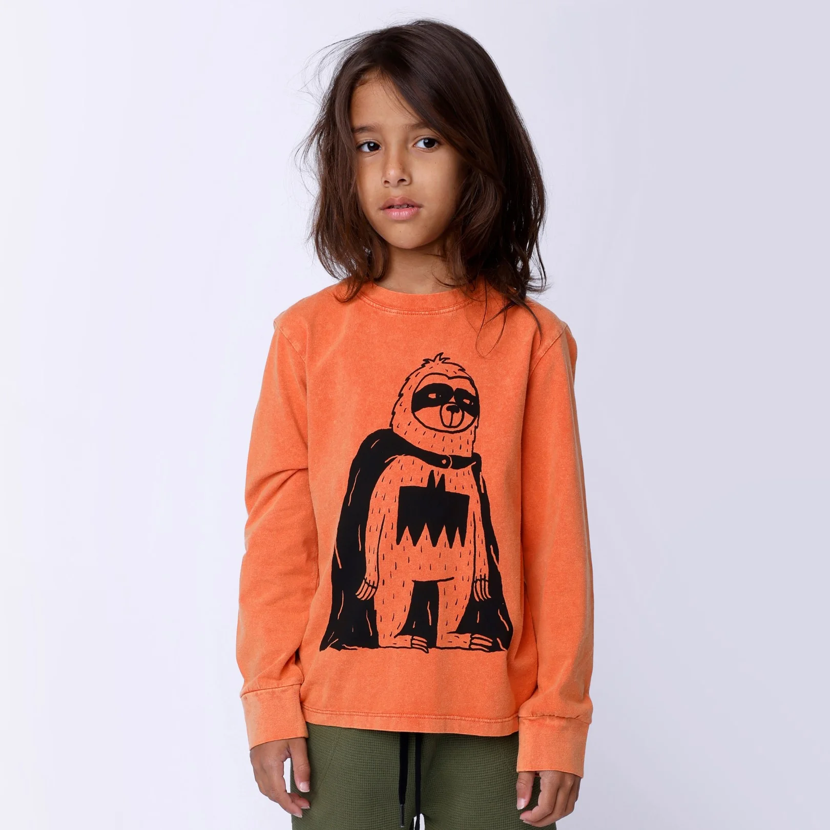 Super Sloth Tee - Orange Wash - Image 3