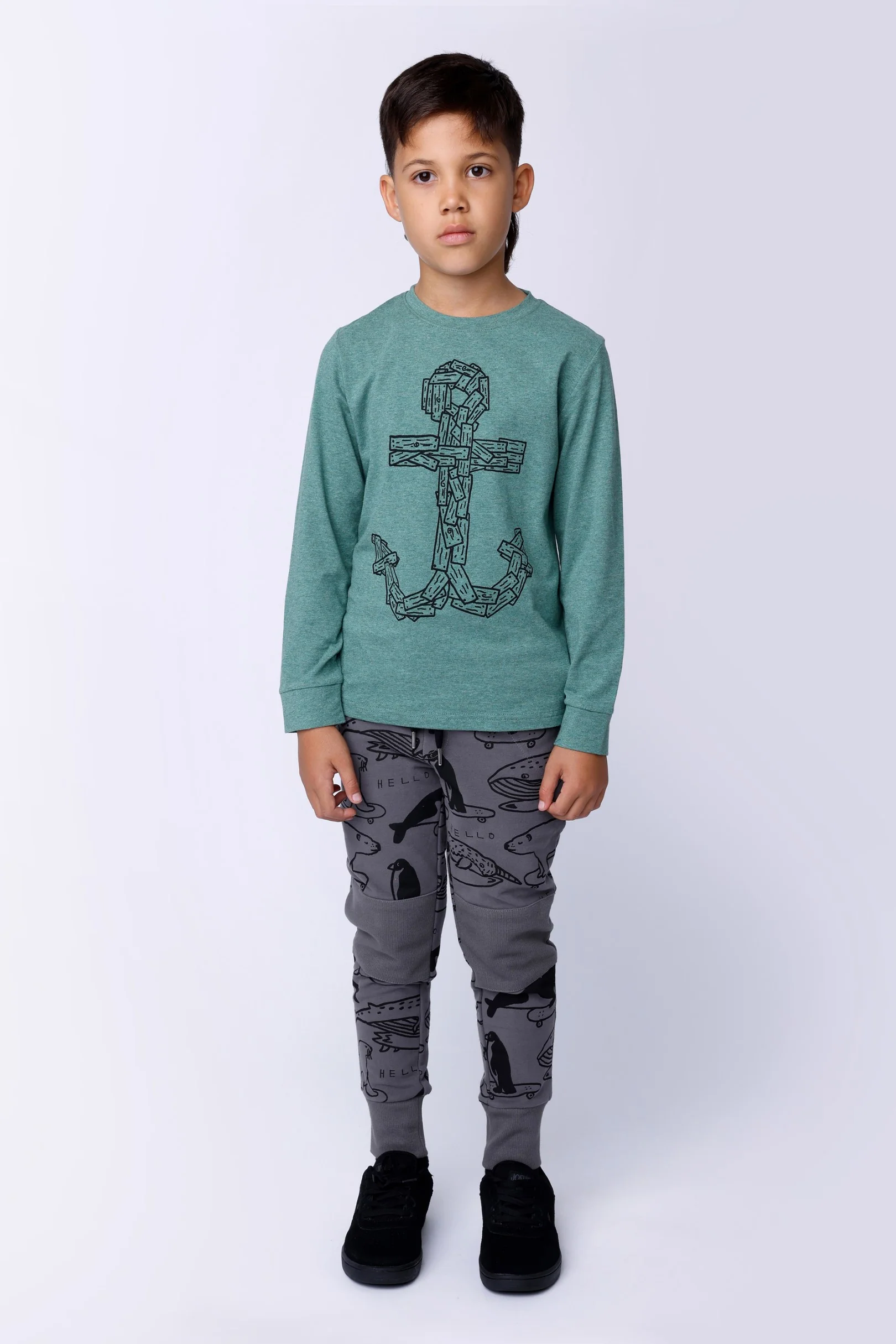 Surf Skate Animals Furry Trackies - Dark Grey - Image 2
