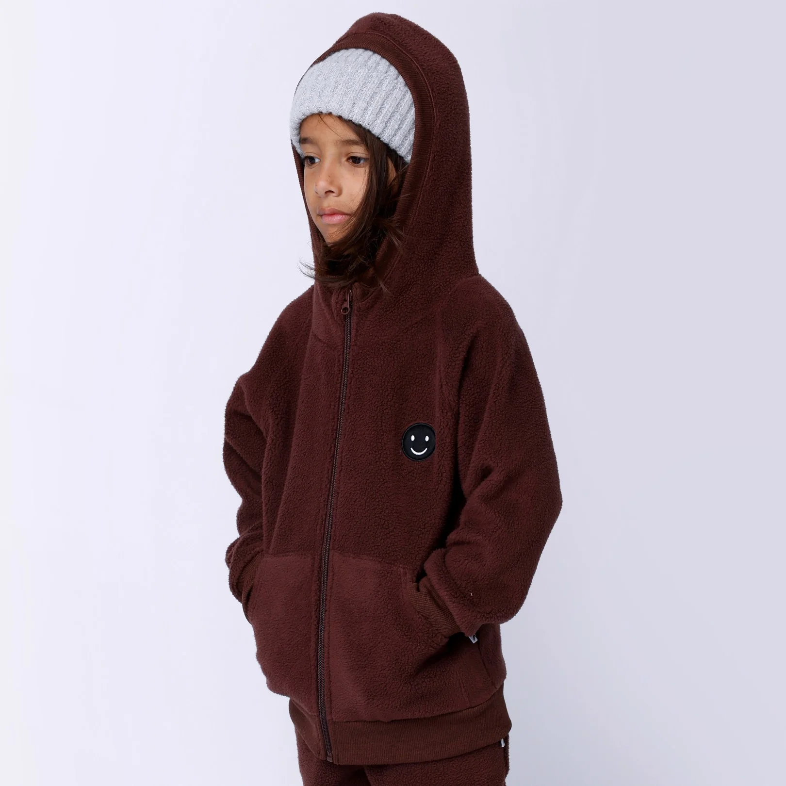 Teddy Zip Up - Chocolate - Image 2