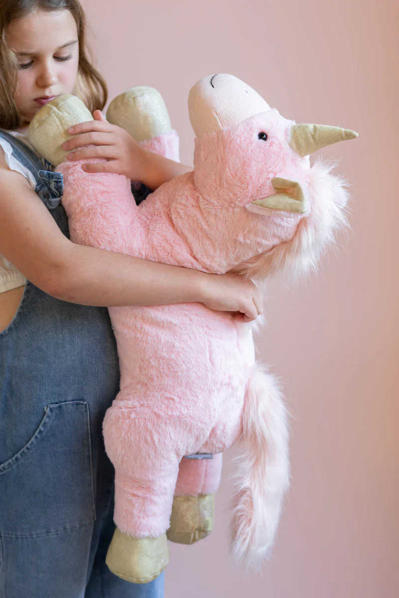 Giant Glimmer Glitter Unicorn - Pink - Image 2