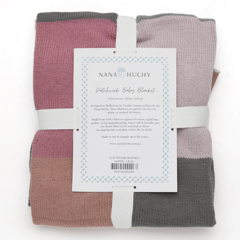 Patchwork Baby Blanket - Lilac