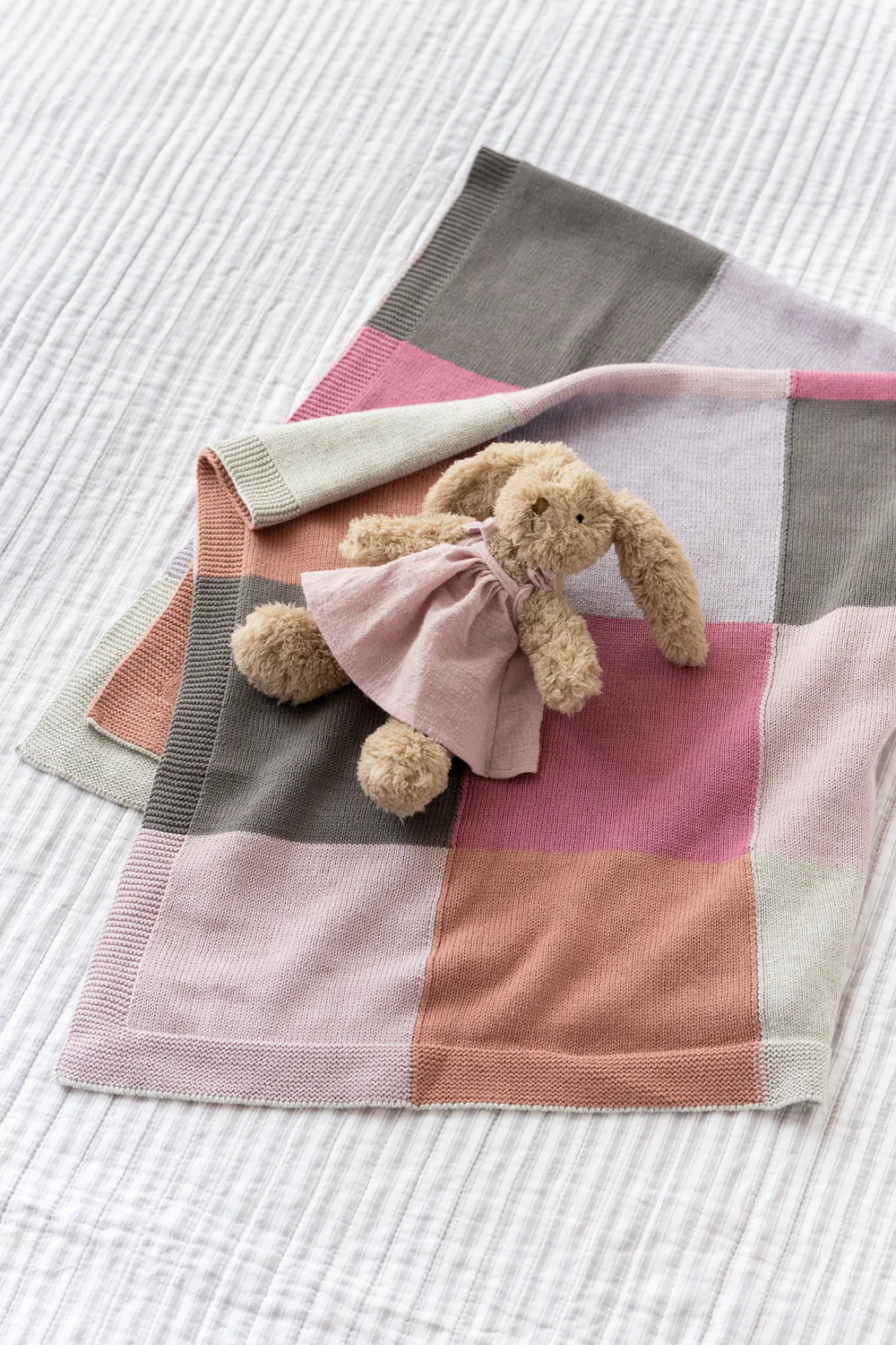 Patchwork Baby Blanket - Lilac - Image 3