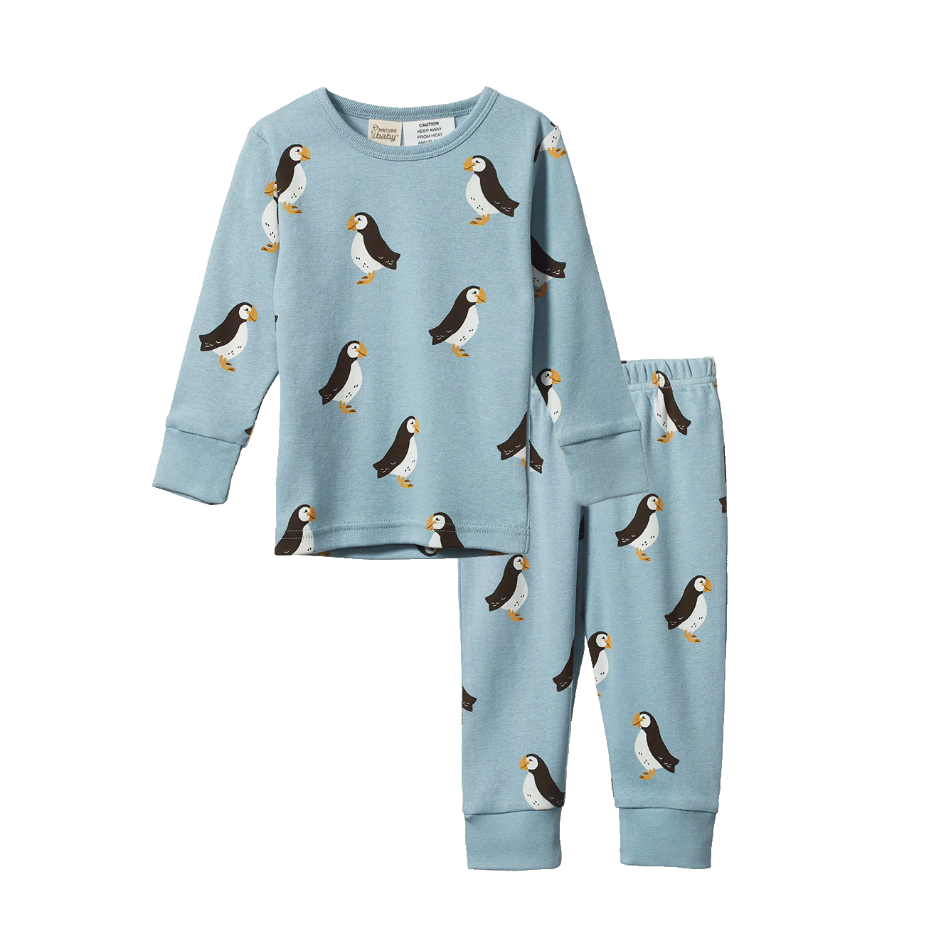 Long Sleeve Pyjamas - Puffin Print