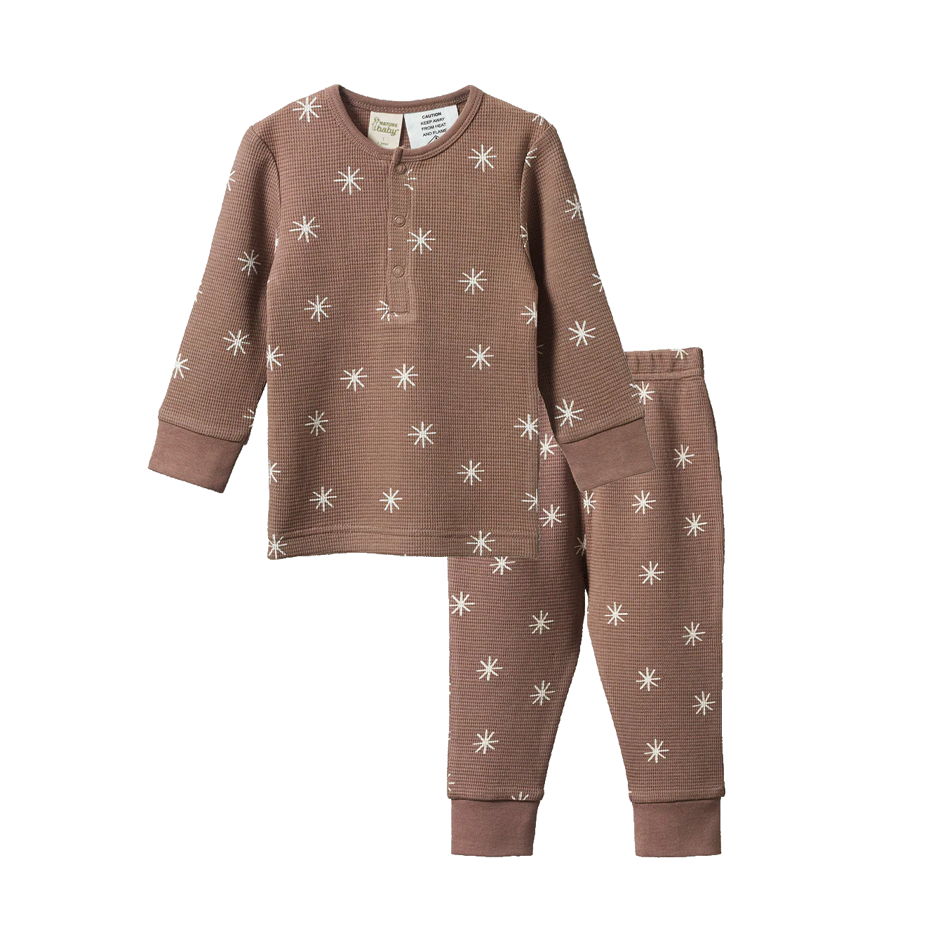 Long Sleeve Waffle Pyjamas - Twinkle Print