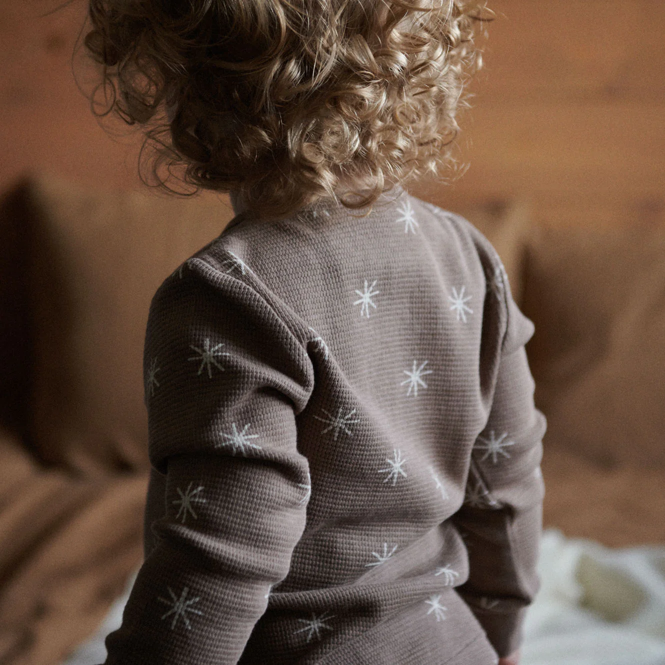 Long Sleeve Waffle Pyjamas - Twinkle Print - Image 3