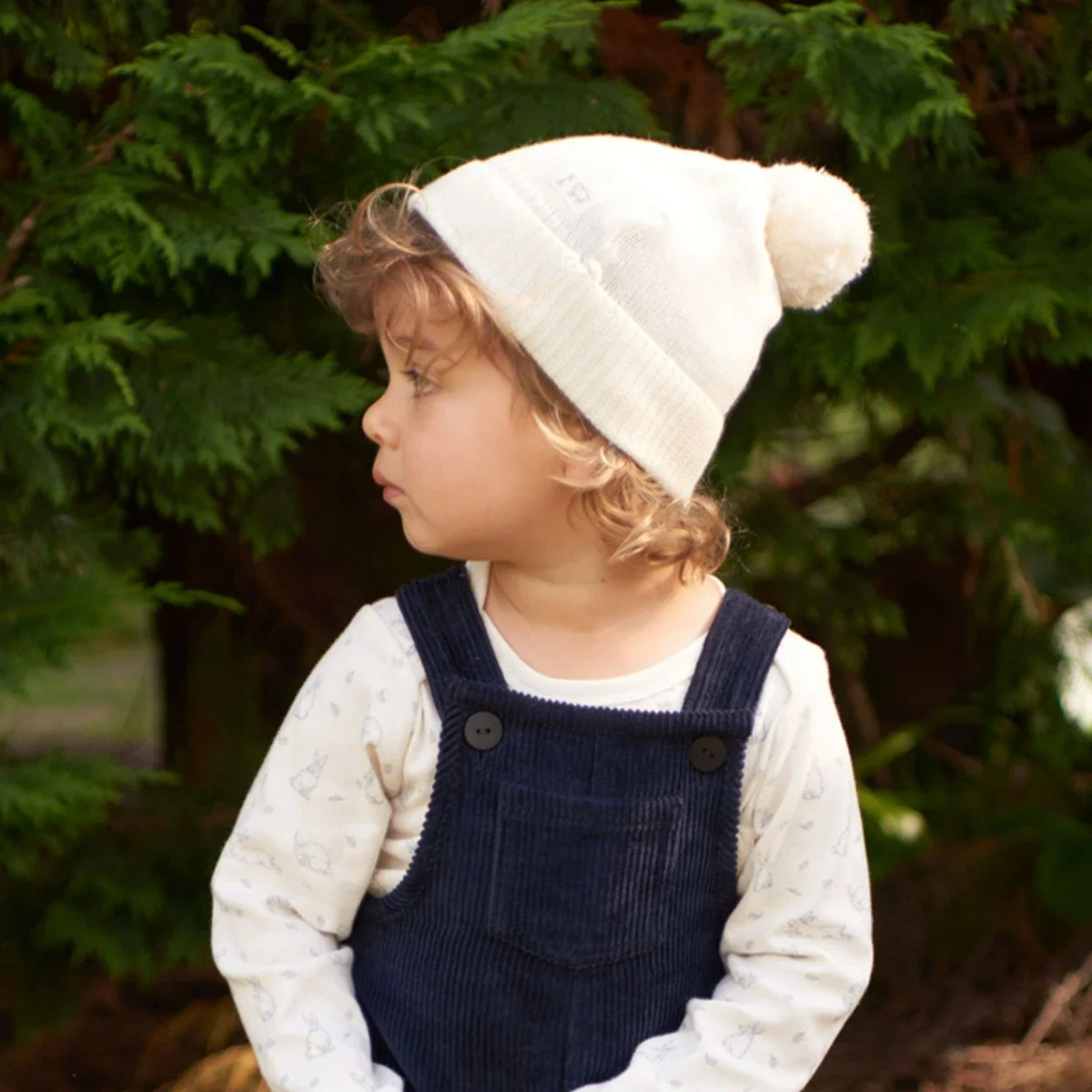 Alpine Pom Pom Beanie - Natural - Image 2