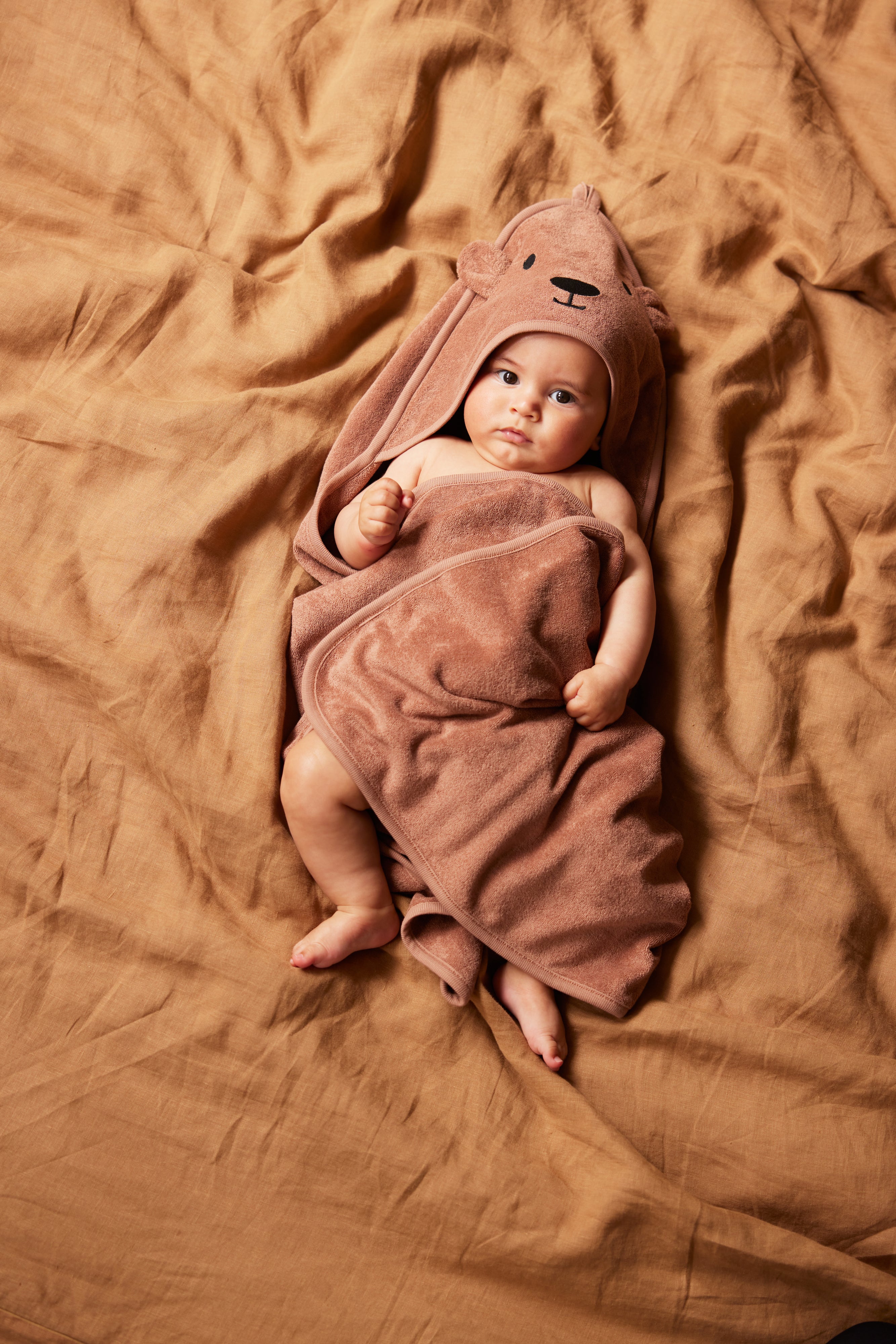Bear Hooded Towel - Hazelnut - Image 2