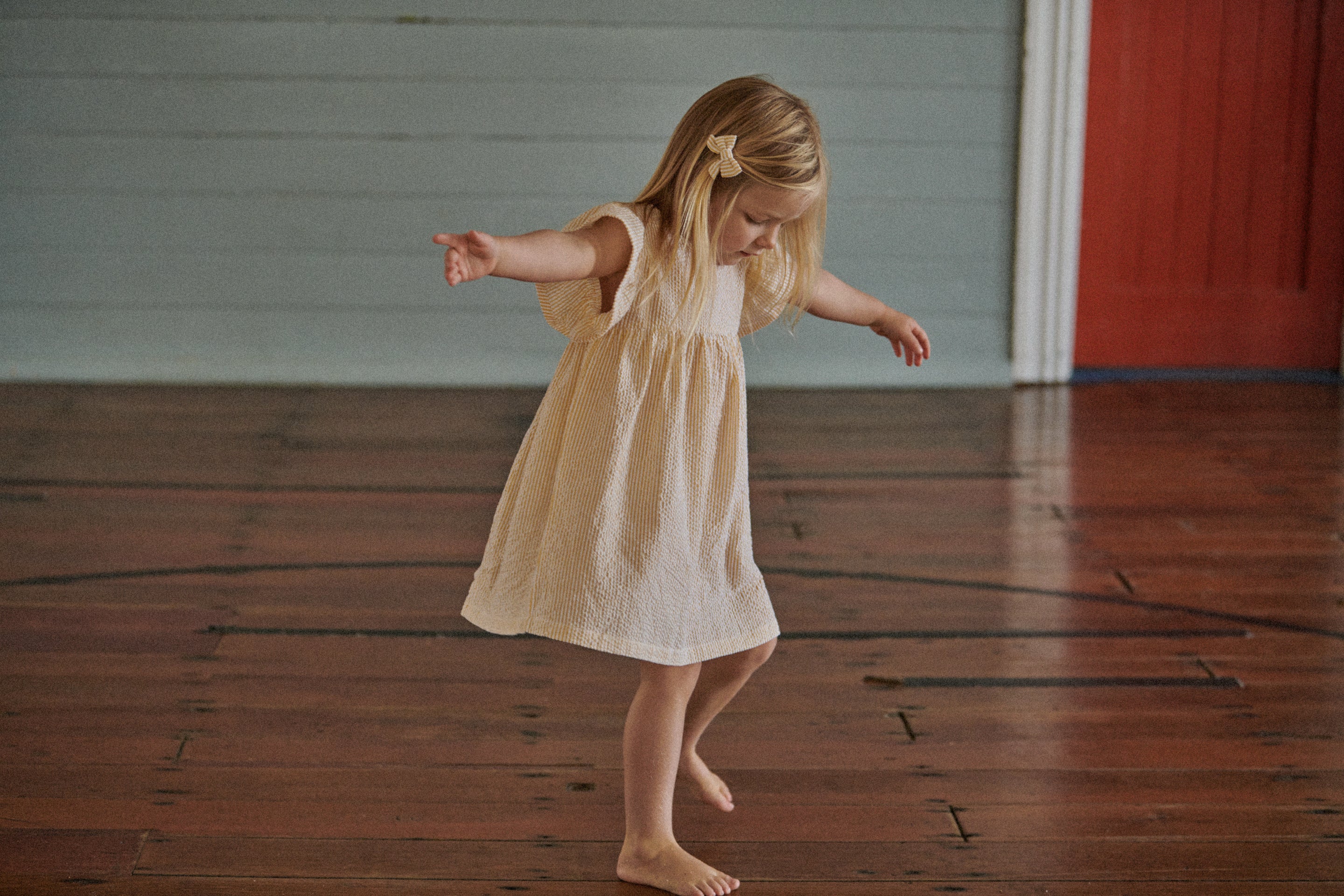 Bonnie Dress Seersucker - Golden Stripe - Image 2