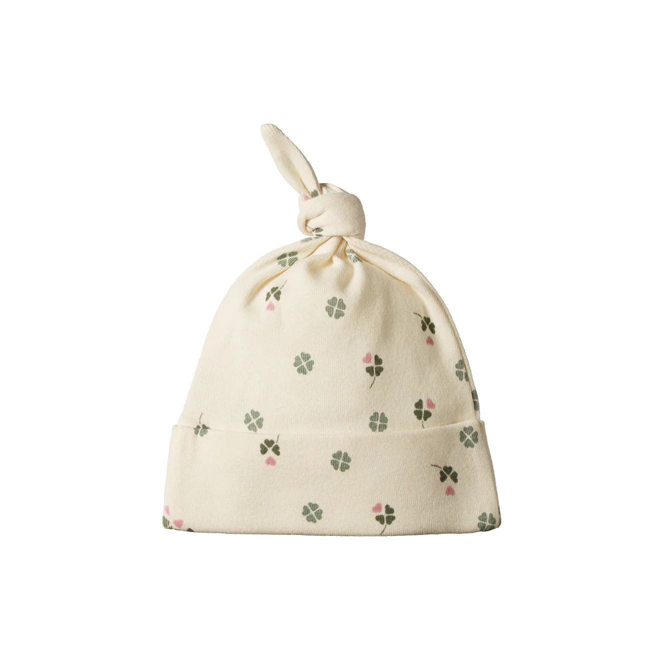 Cotton Knotted Beanie - Lucky Print