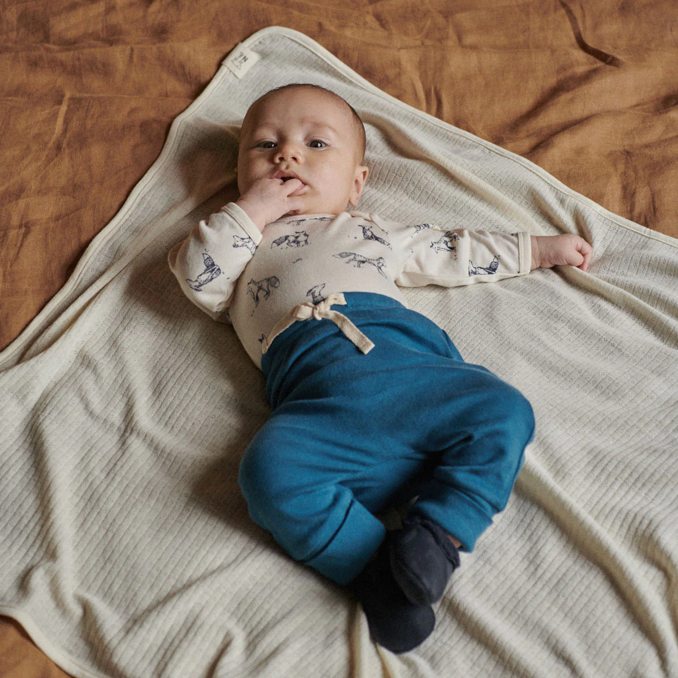 Drawstring Pants - Teal - Image 2