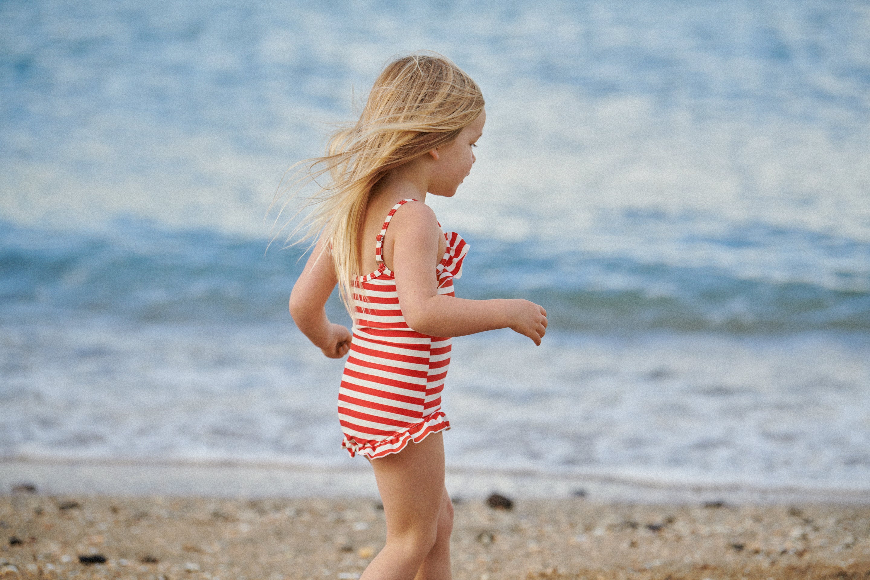 Frill Swimsuit - Red Sea Stripe - Image 3