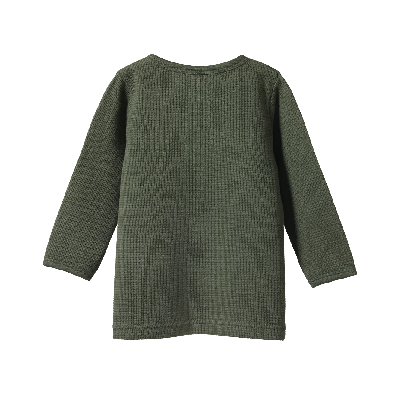 Henley Waffle Tee - Thyme - Image 2