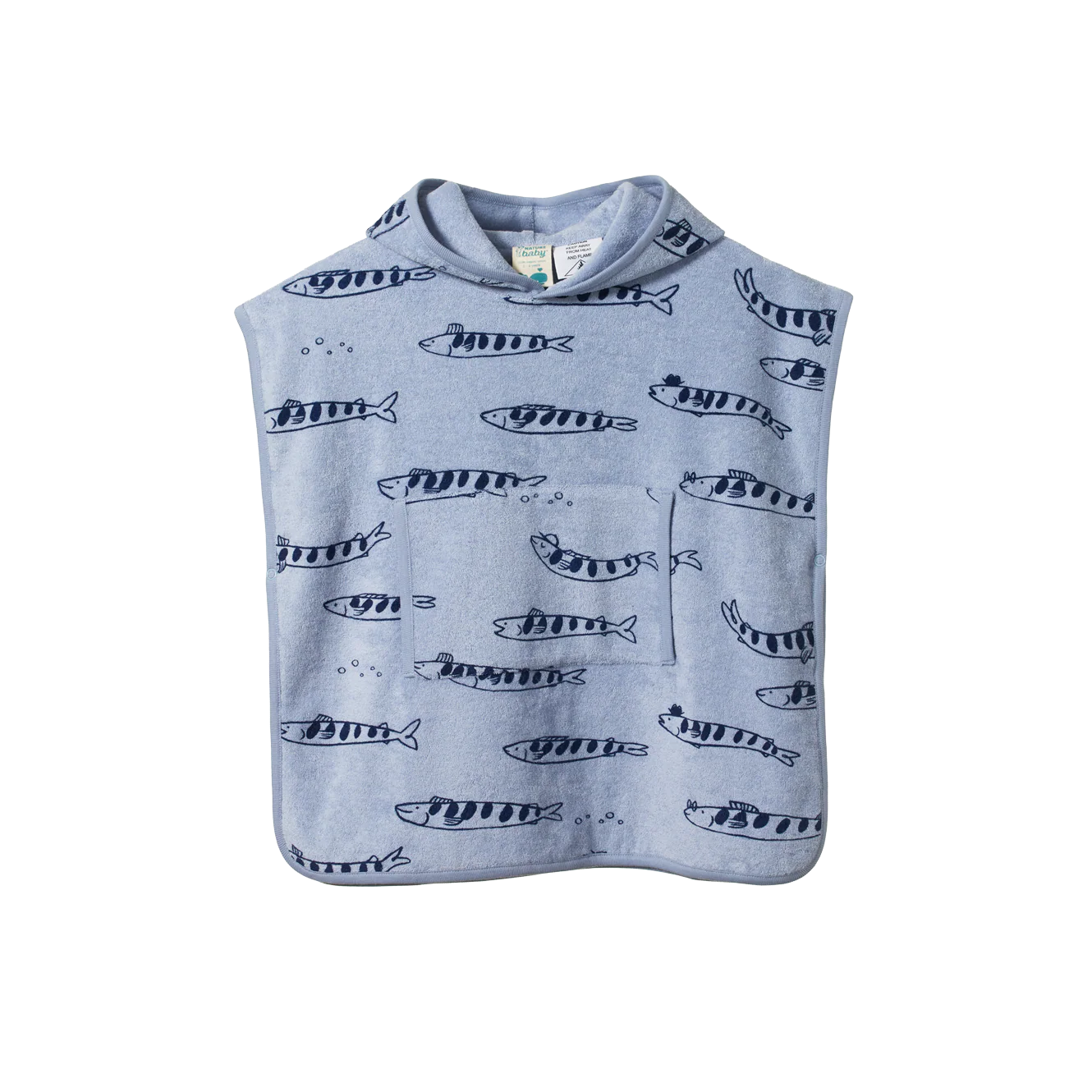 Hooded Poncho - South Seas Print Terry