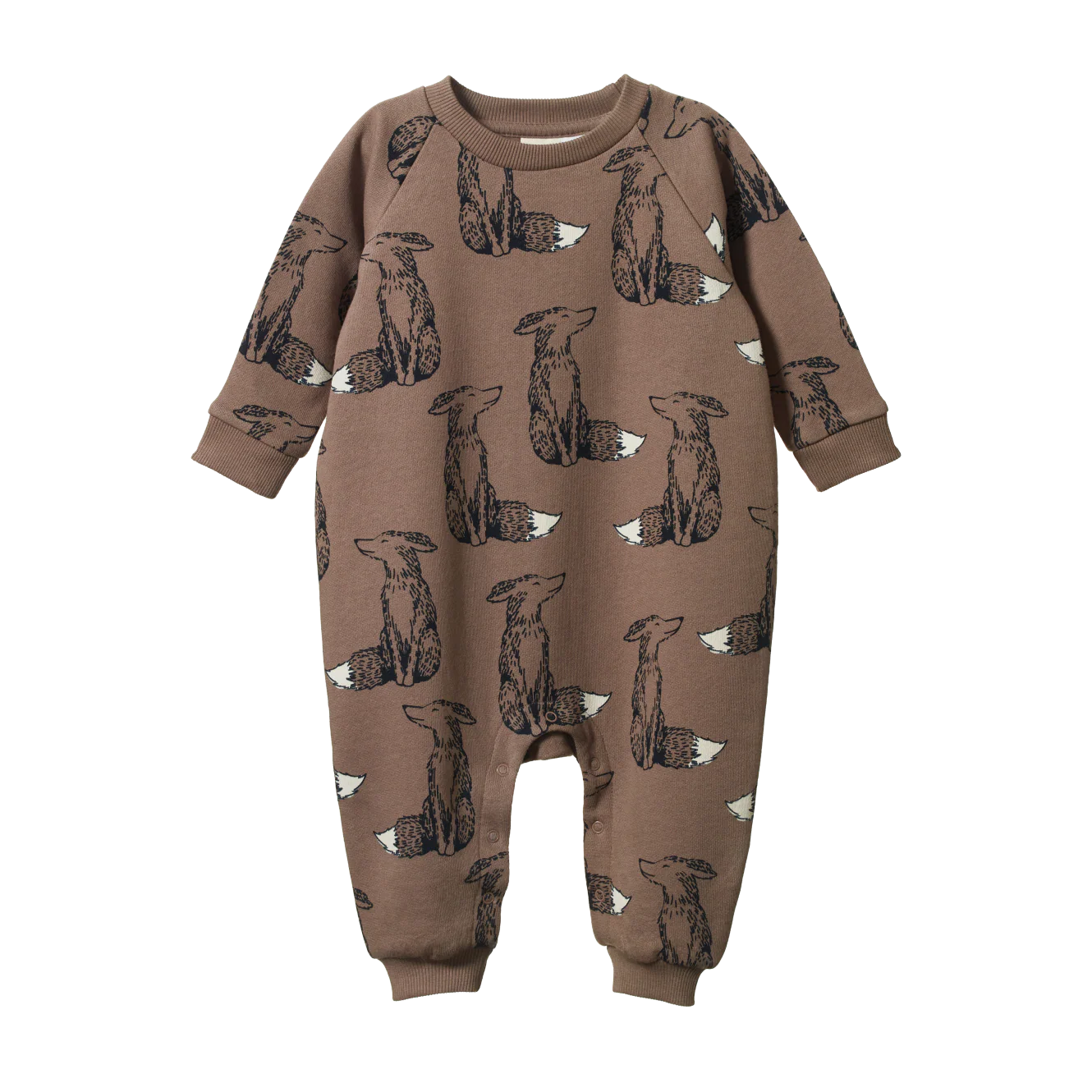 Long Sleeve Juno Romper - Foxy Cub Print