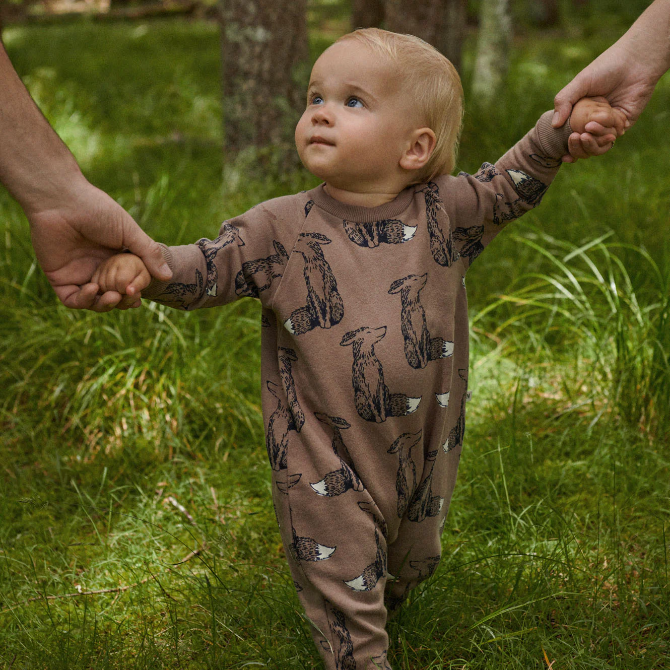 Long Sleeve Juno Romper - Foxy Cub Print - Image 2