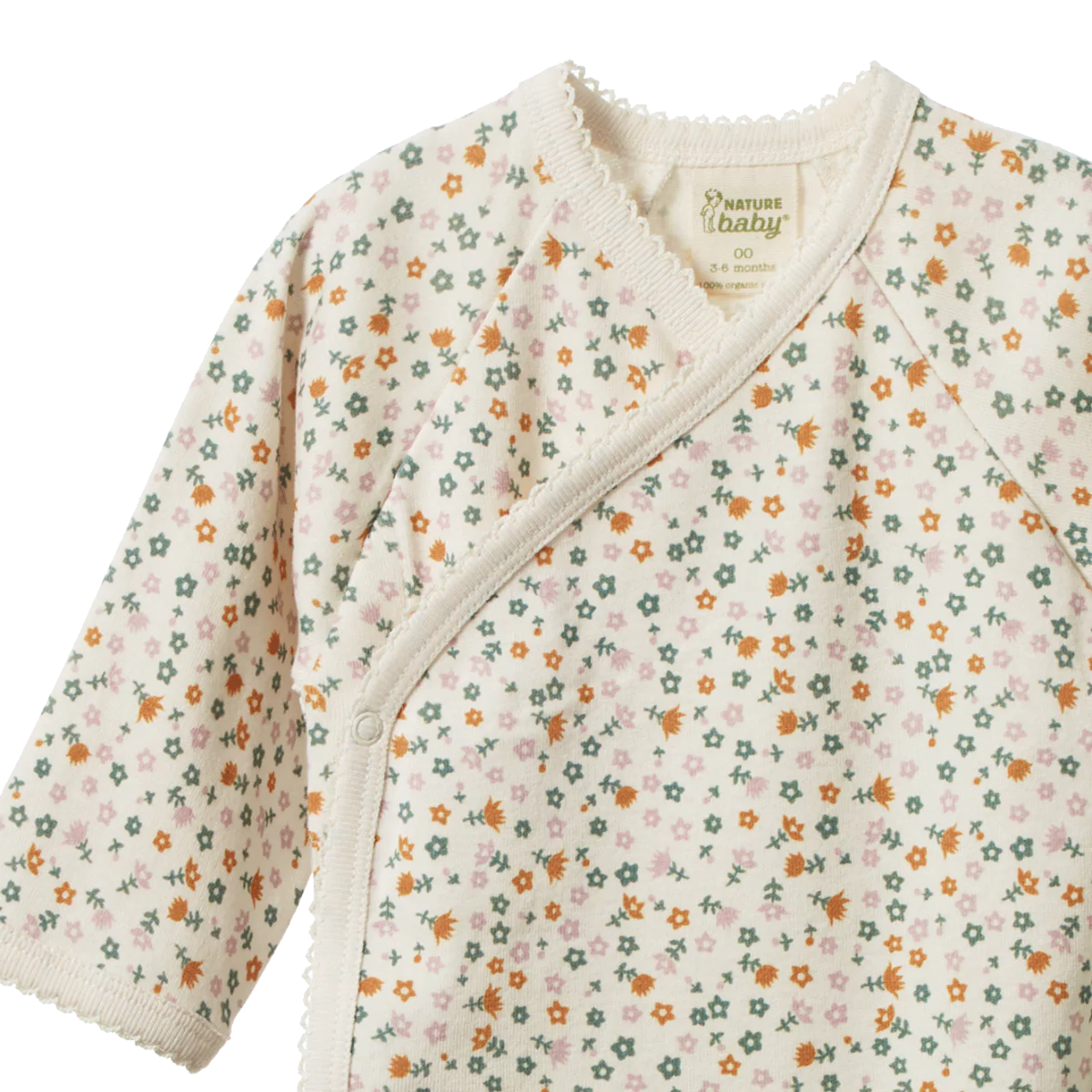 Long Sleeve Kimono Bodysuit - Pollyanna Print - Image 2