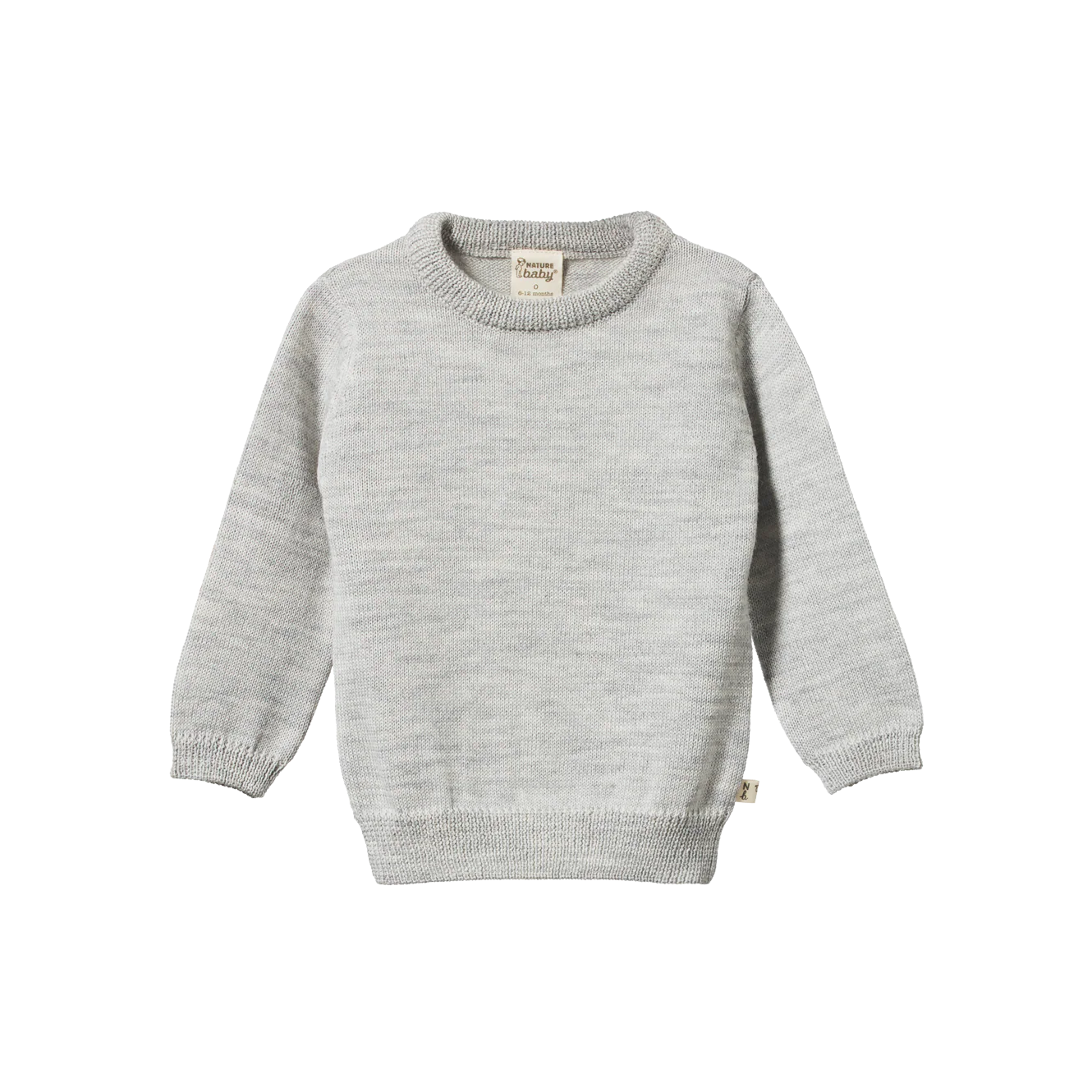 Merino Knit Pullover Grey Marl