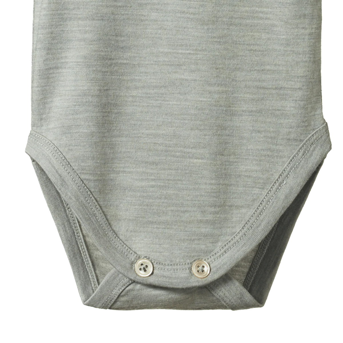 Merino Wool Singlet Bodysuit - Grey Marl - Image 4