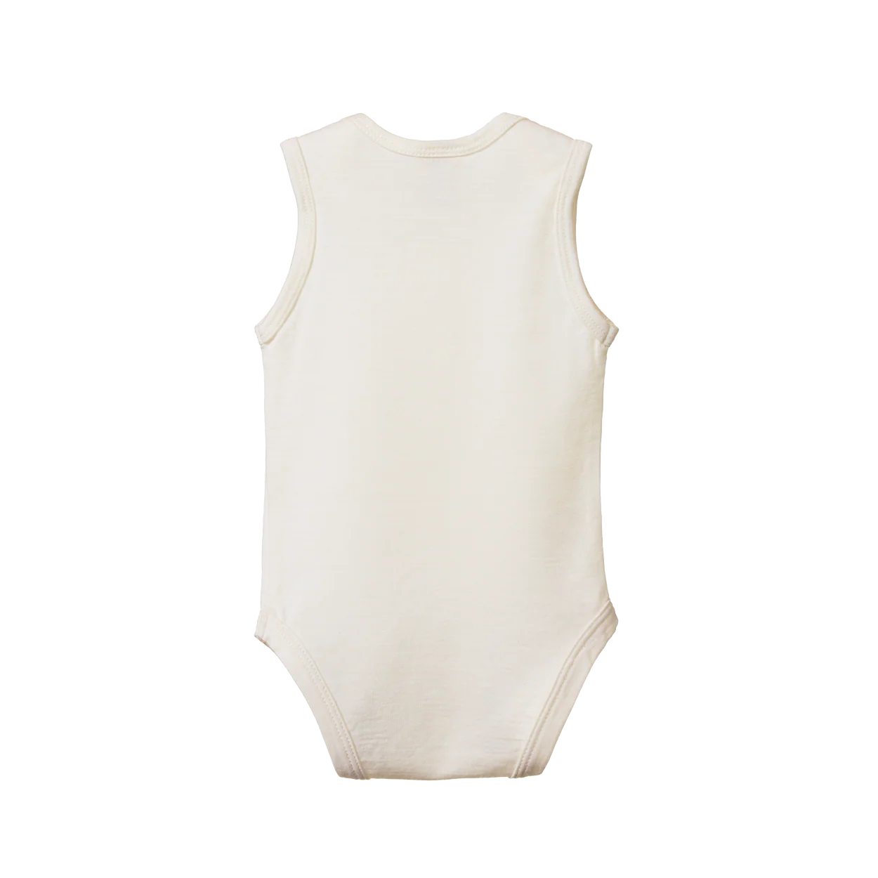 Merino Wool Singlet Bodysuit - Natural - Image 2