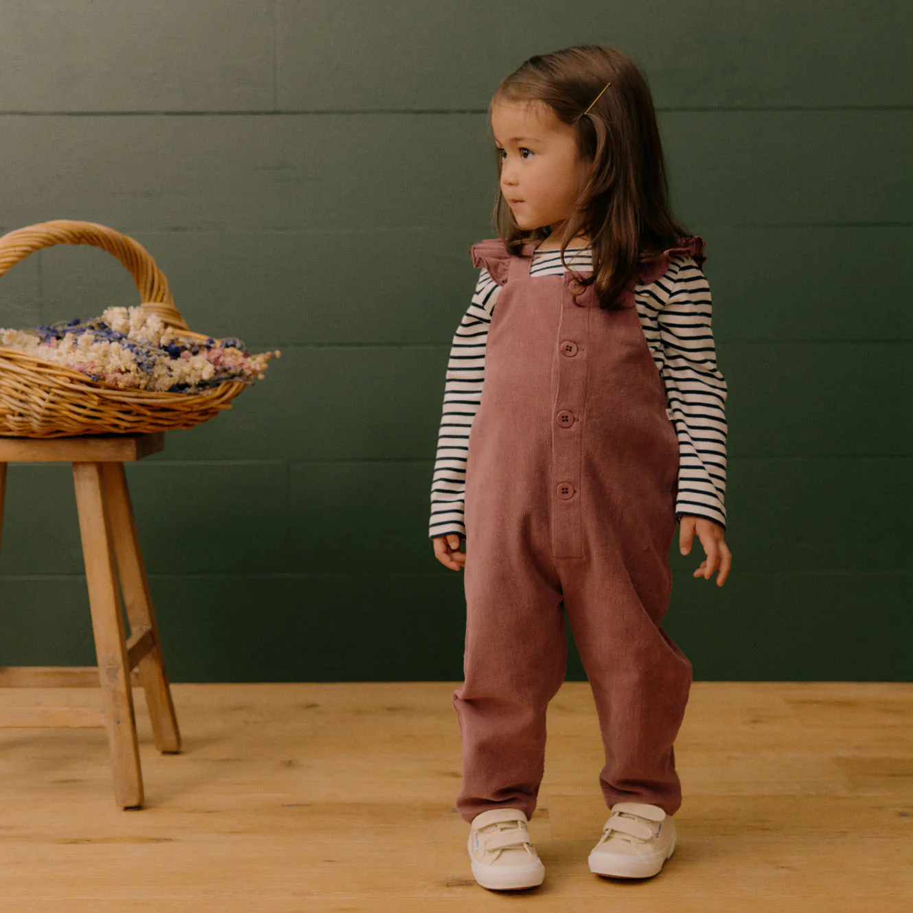 Orchard Overalls Cord - Rhubarb - Image 2