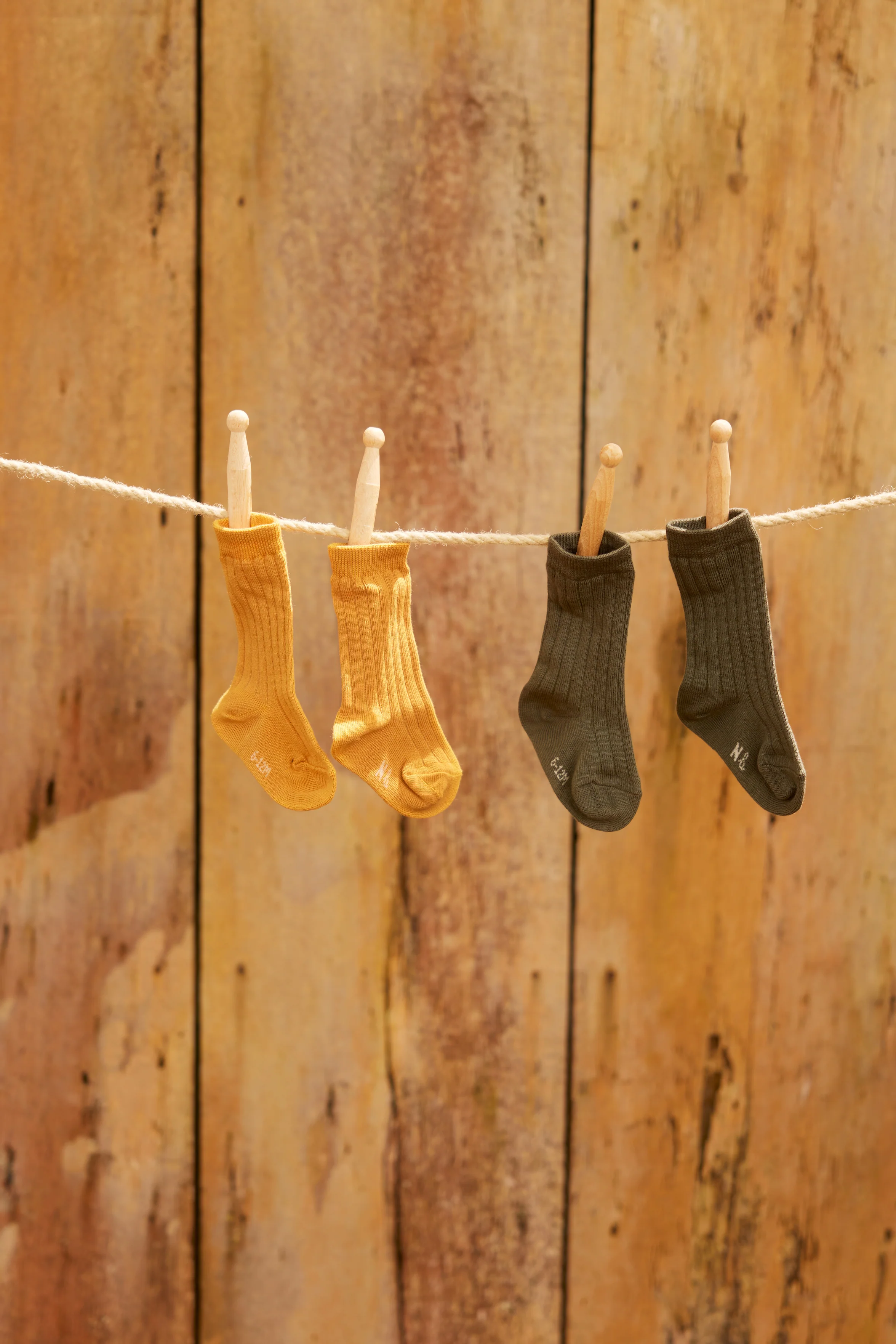 Organic Cotton Rib Socks - Thyme - Image 2