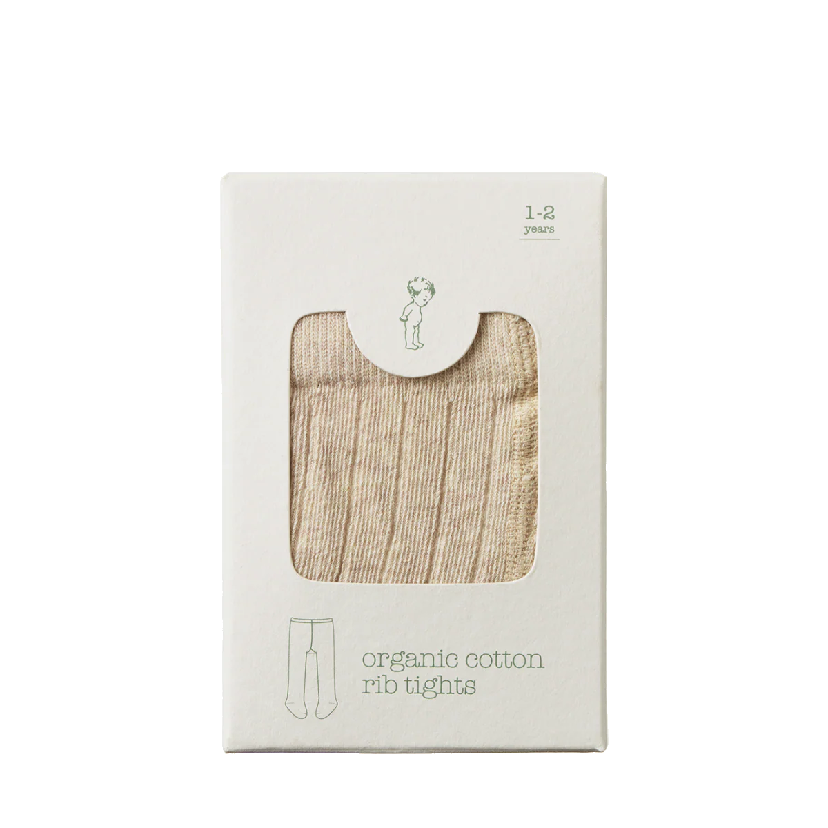 Organic Cotton Tights - Oatmeal Marl - Image 4