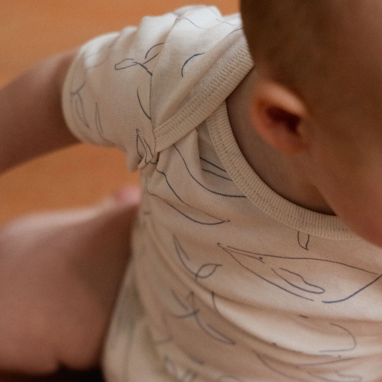 Short Sleeve Bodysuit - Whale Print - Image 5