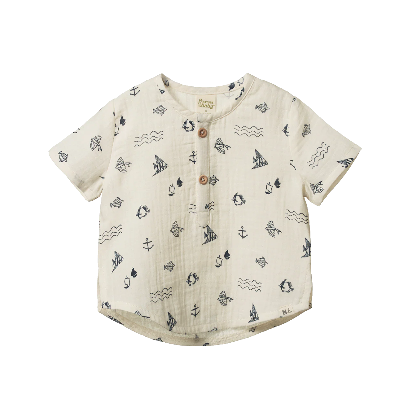 Short Sleeve Caravan Shirt - Atlantic Navy Print