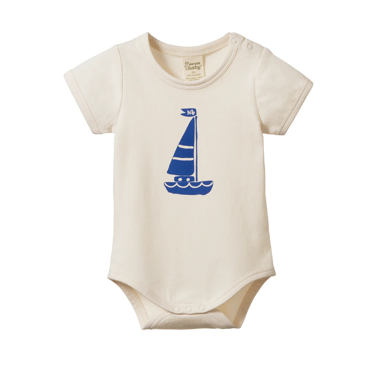 Stretch Jersey Bodysuit - Sail Boat Print