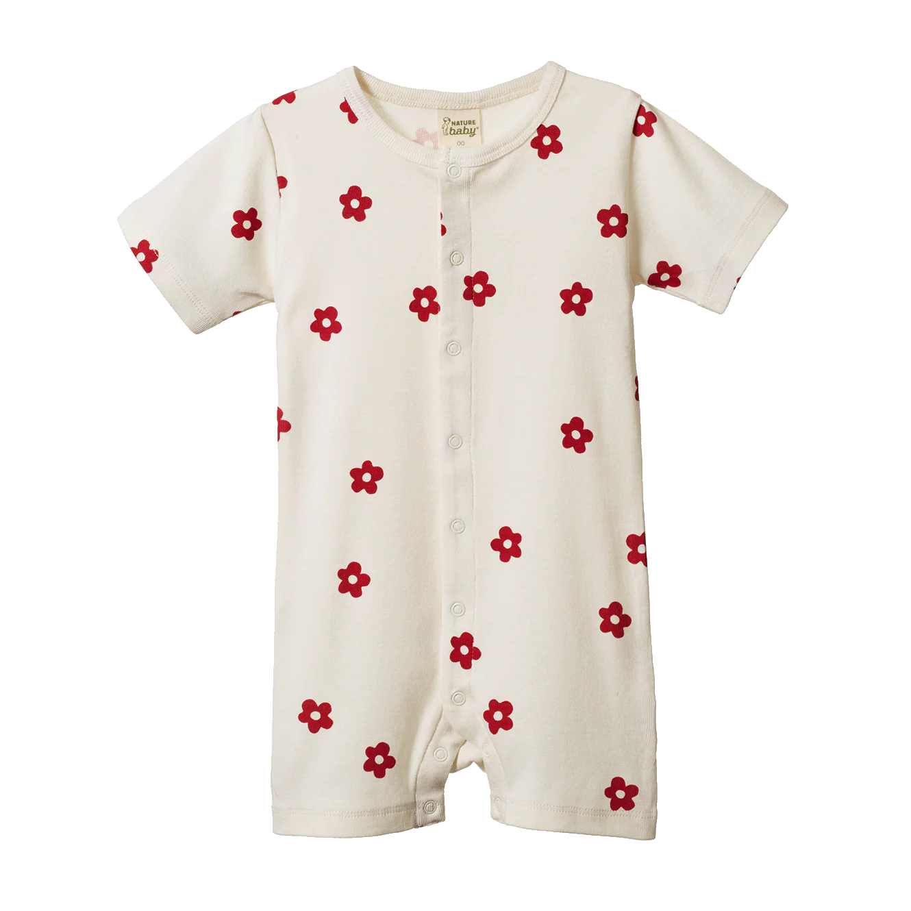 Summer Sleepy Suit - Flora Red Print